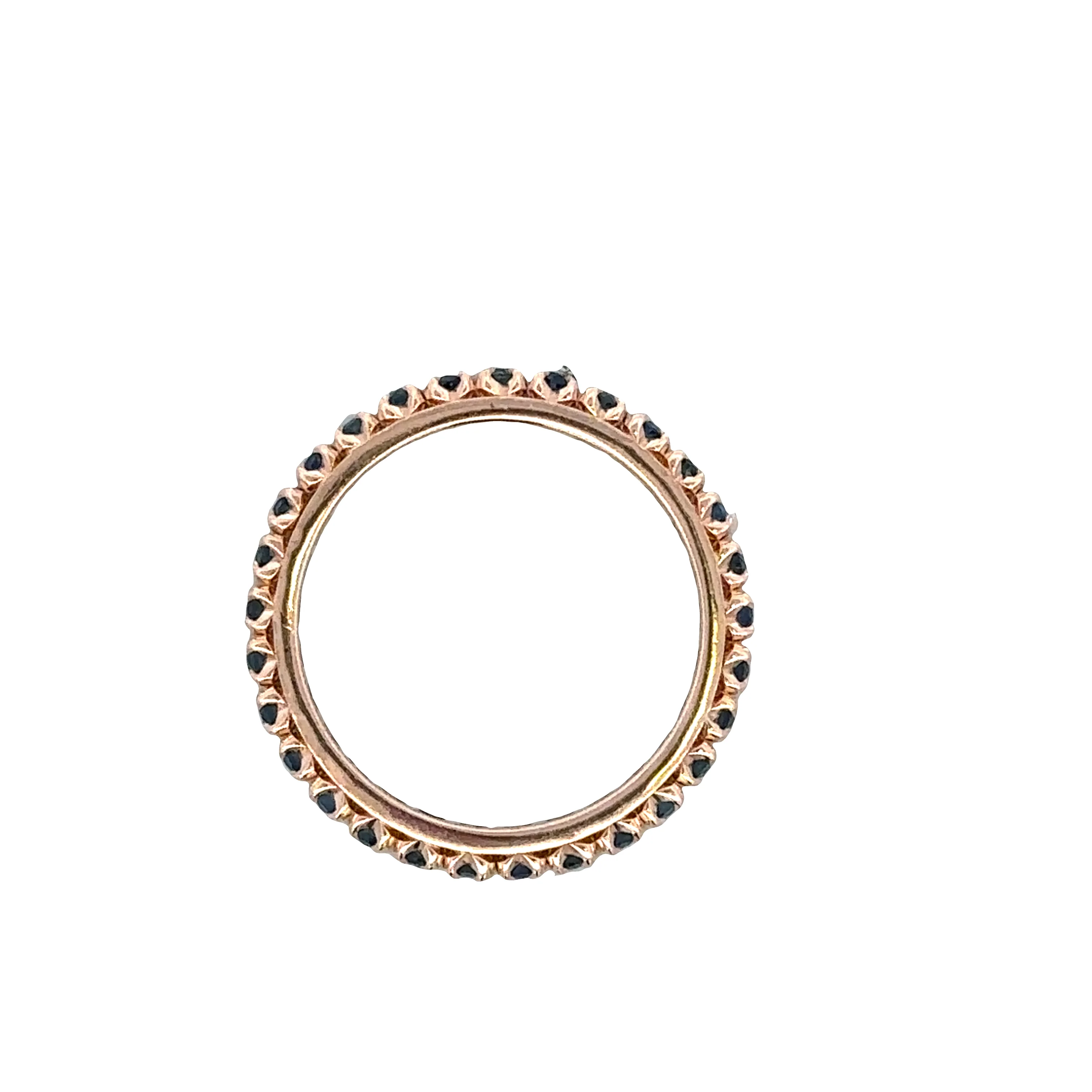 14k Rose Gold Sapphire Eternity Band – Size 6 - Image 2
