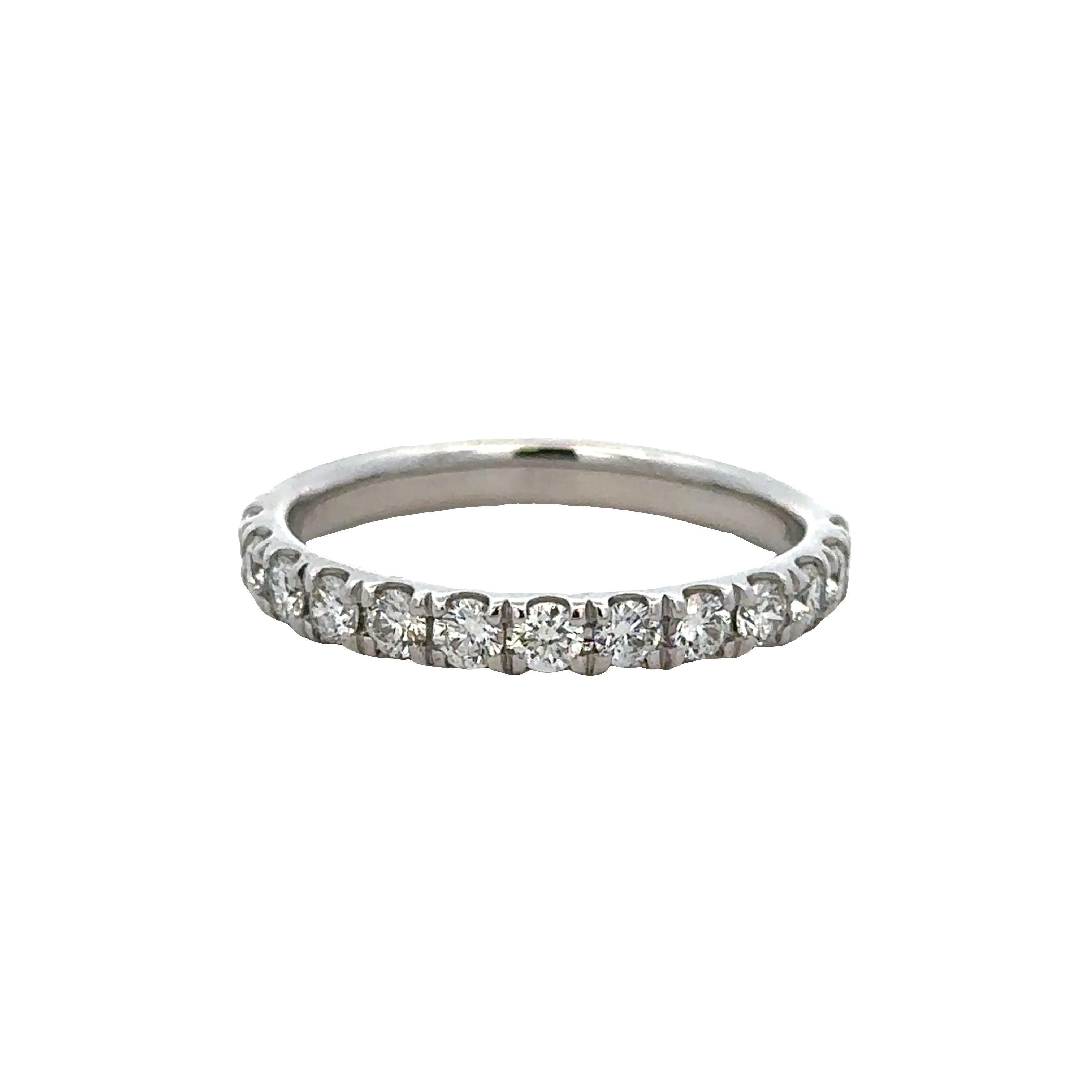 14k White Gold 0.50 Carat Diamond Band – Size 6
