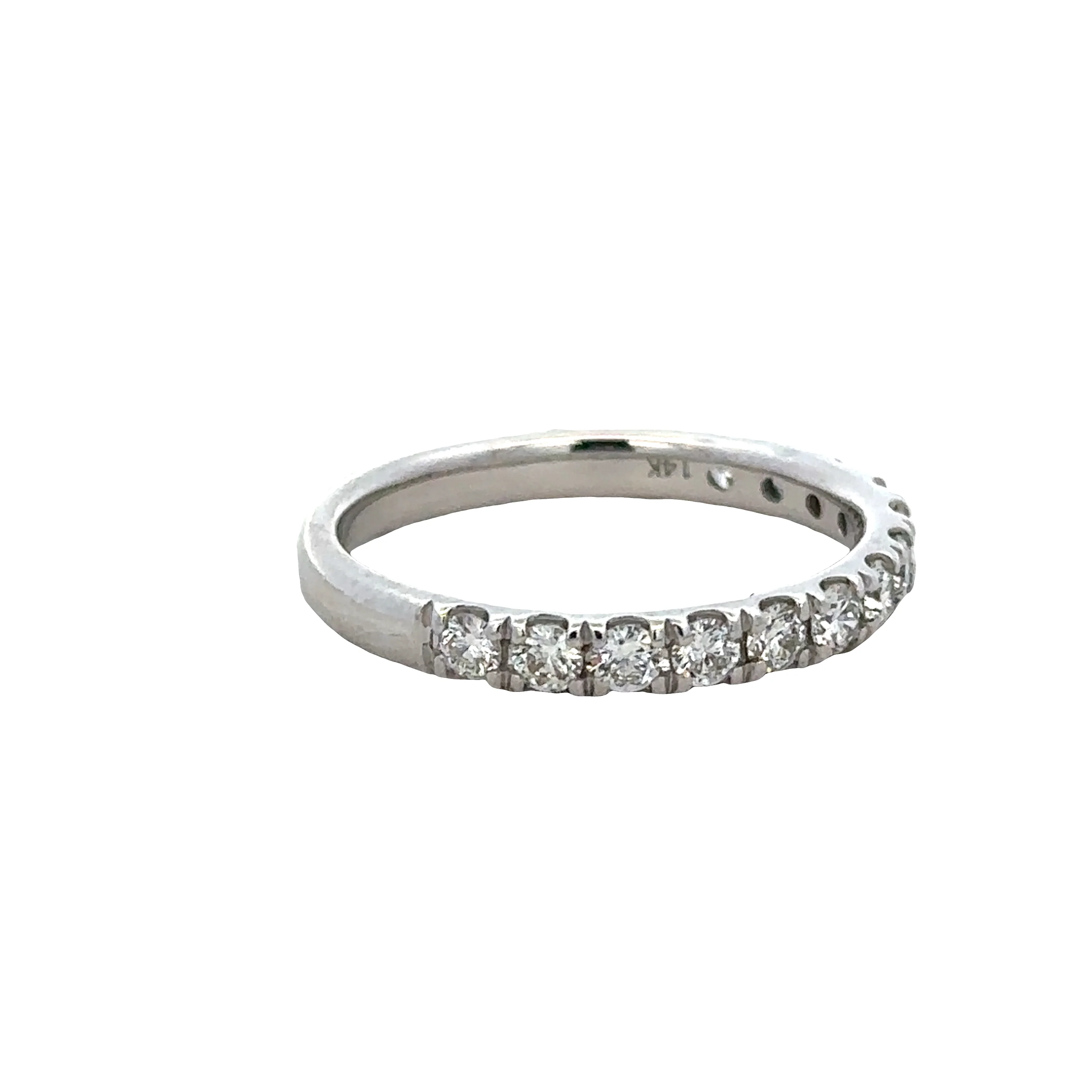 14k White Gold 0.50 Carat Diamond Band – Size 6 - Image 2