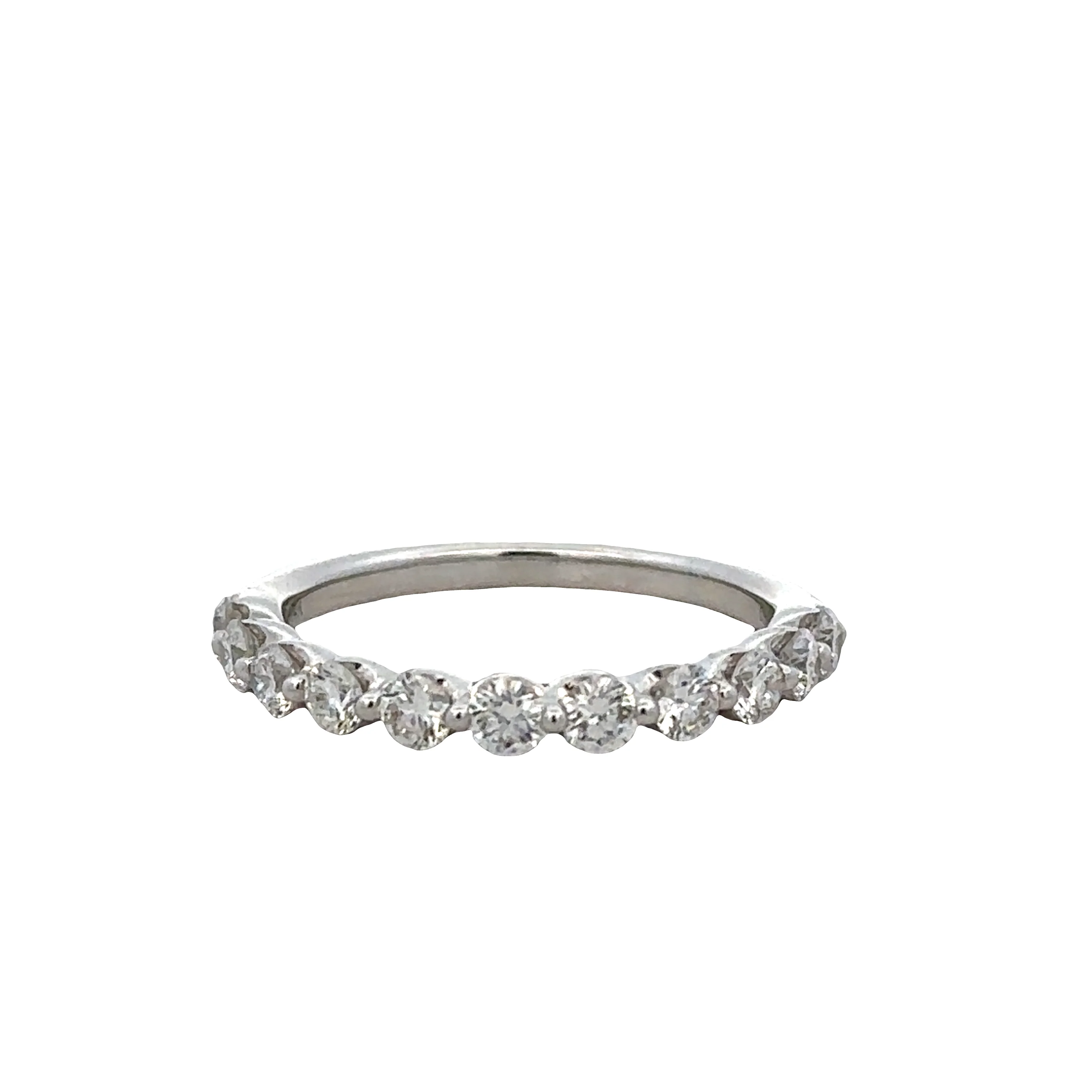 14k White Gold 0.75 Carat Diamond Wedding Band