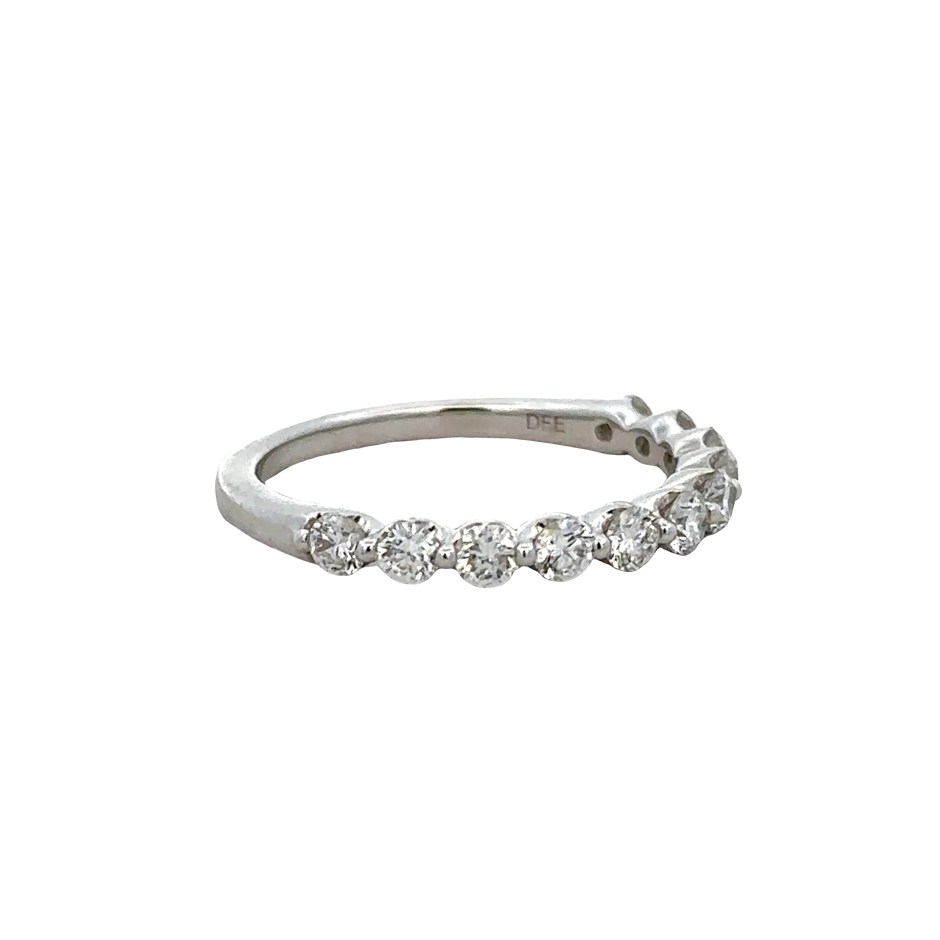 14k White Gold 0.75 Carat Diamond Wedding Band - Image 2