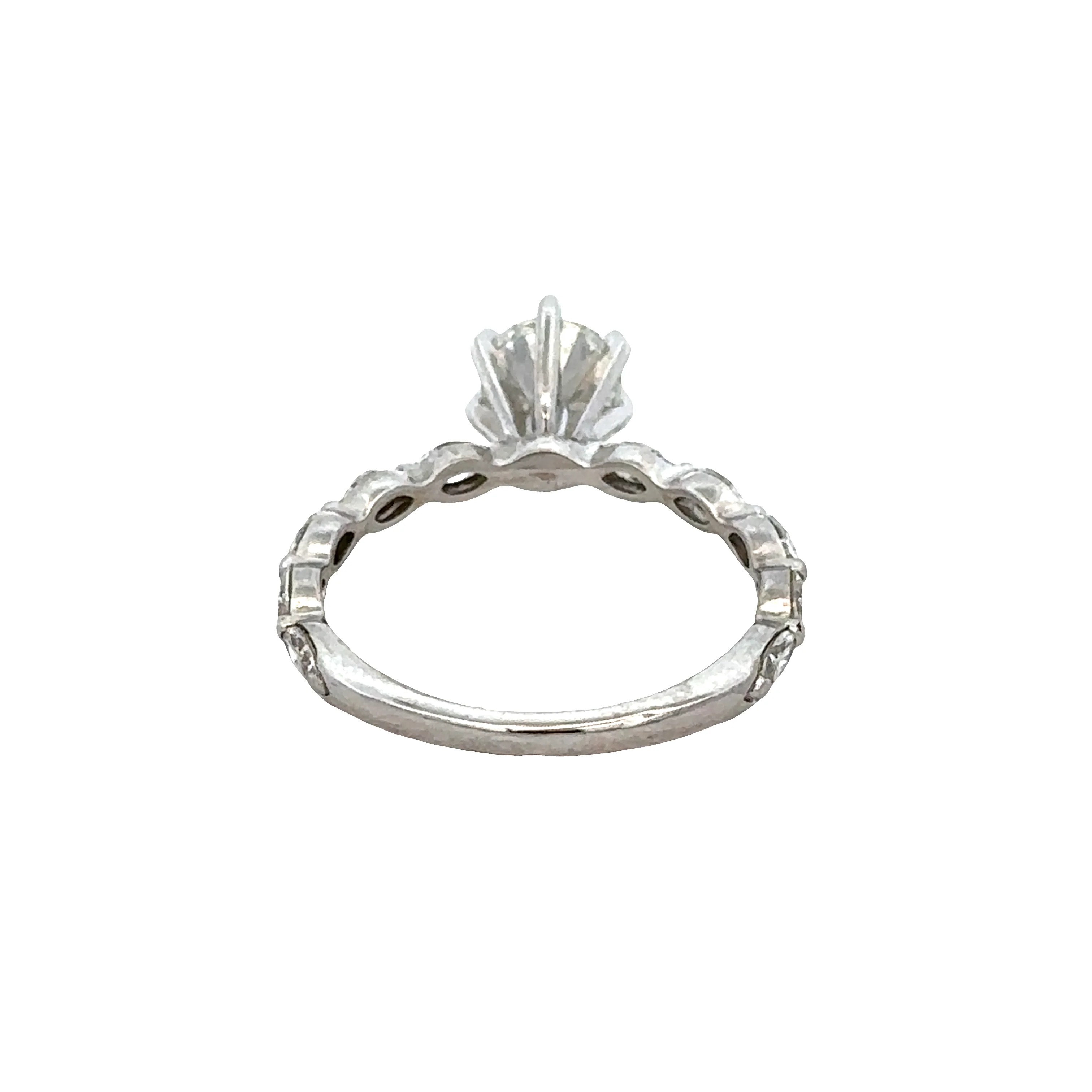 14k White Gold 1.01ct GIA Pear Shape Diamond Engagement Ring – Size 6 - Image 2