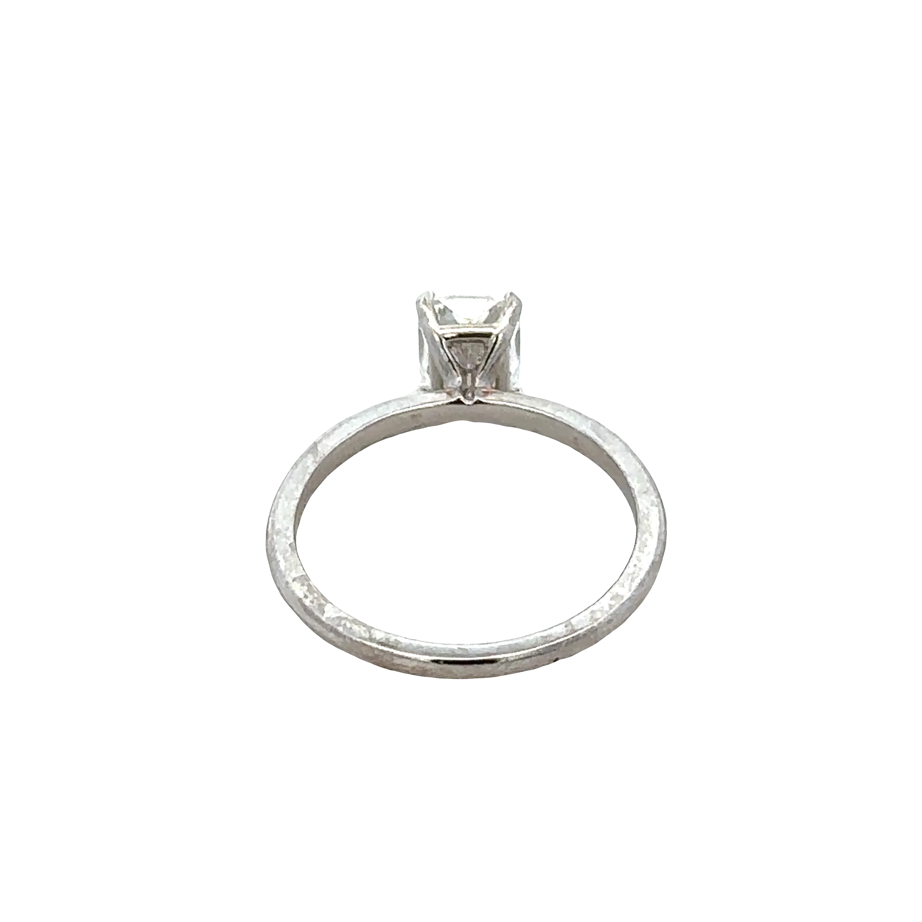 14k White Gold 1.23ct GIA Radiant Cut Diamond Engagement Ring – Size 6.75 - Image 3
