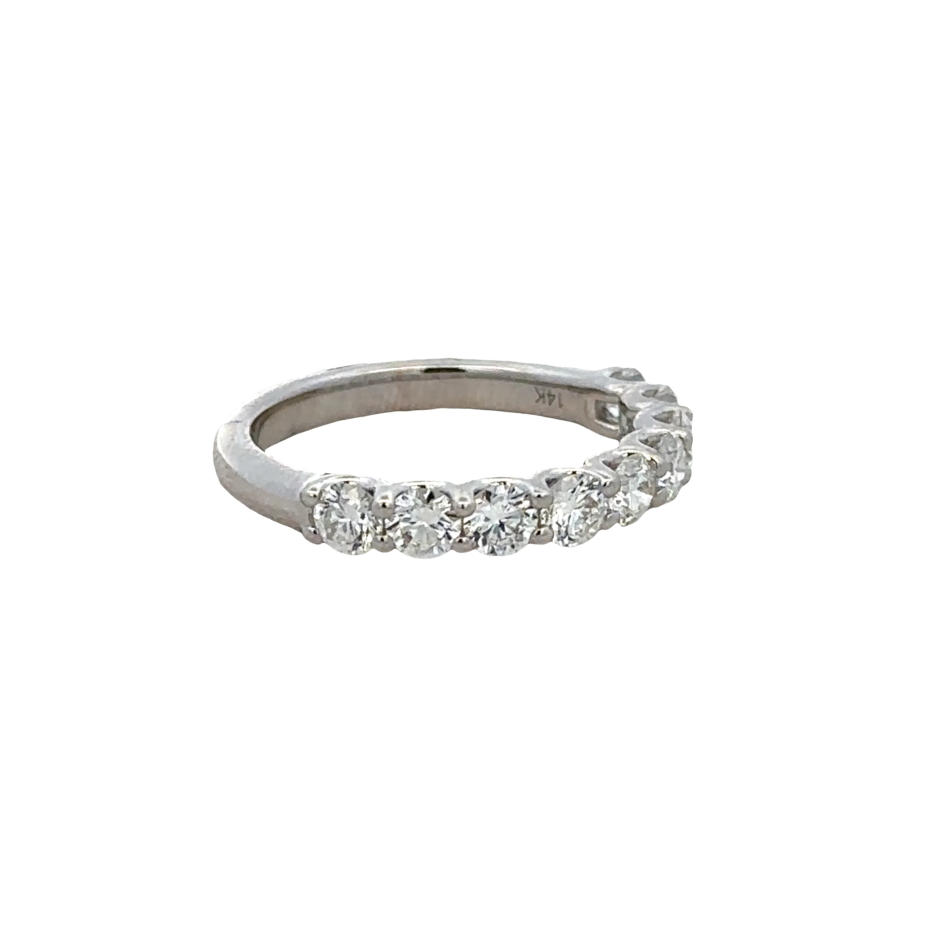 14k White Gold 1.30 Carat Diamond Band – Size 6.75 - Image 2