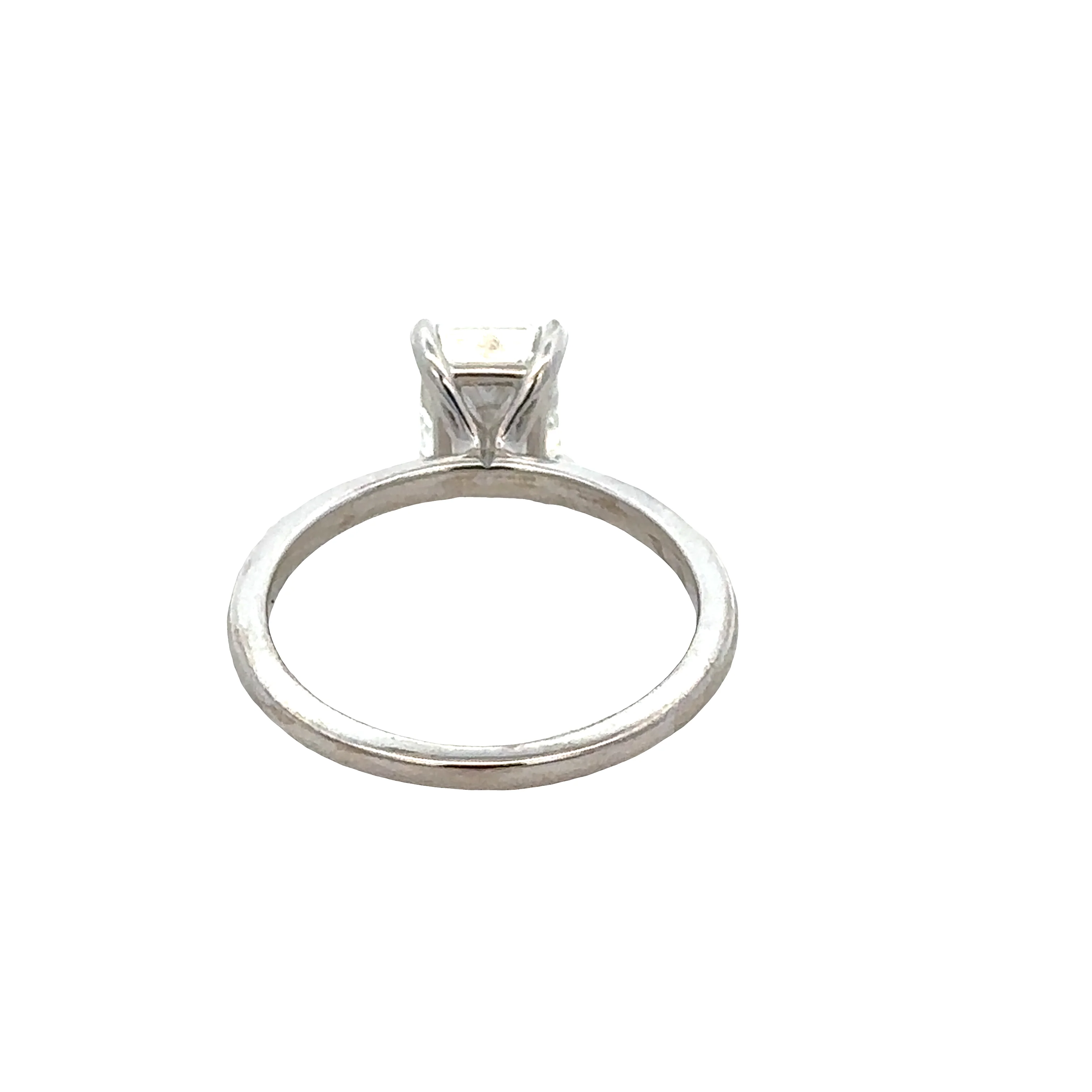 14k White Gold 1.50ct GIA Radiant Cut Diamond Engagement Ring – Size 7 - Image 3