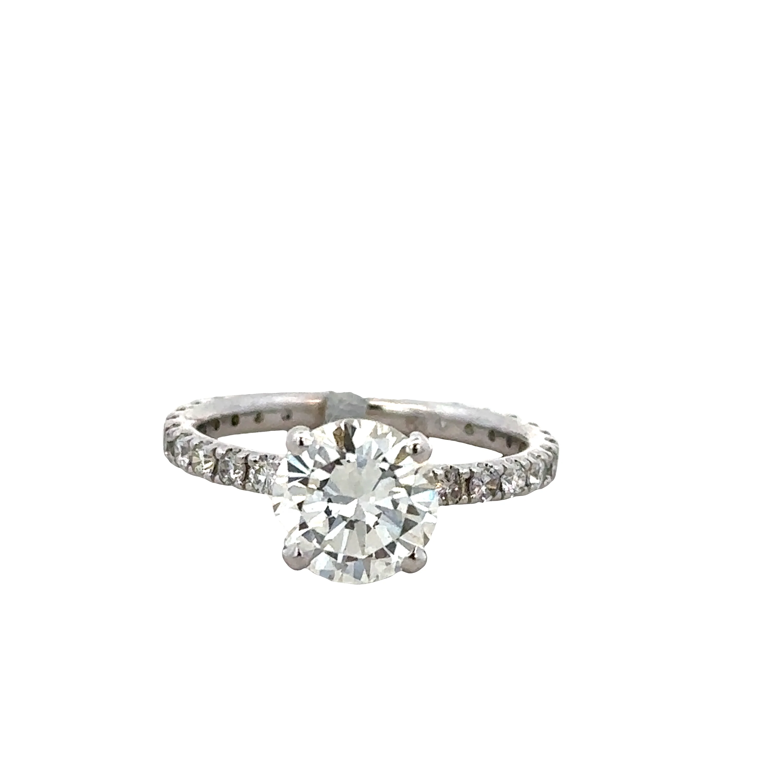 14k White Gold 1.51ct GIA Round Brilliant Diamond Engagement Ring – Size 4.75