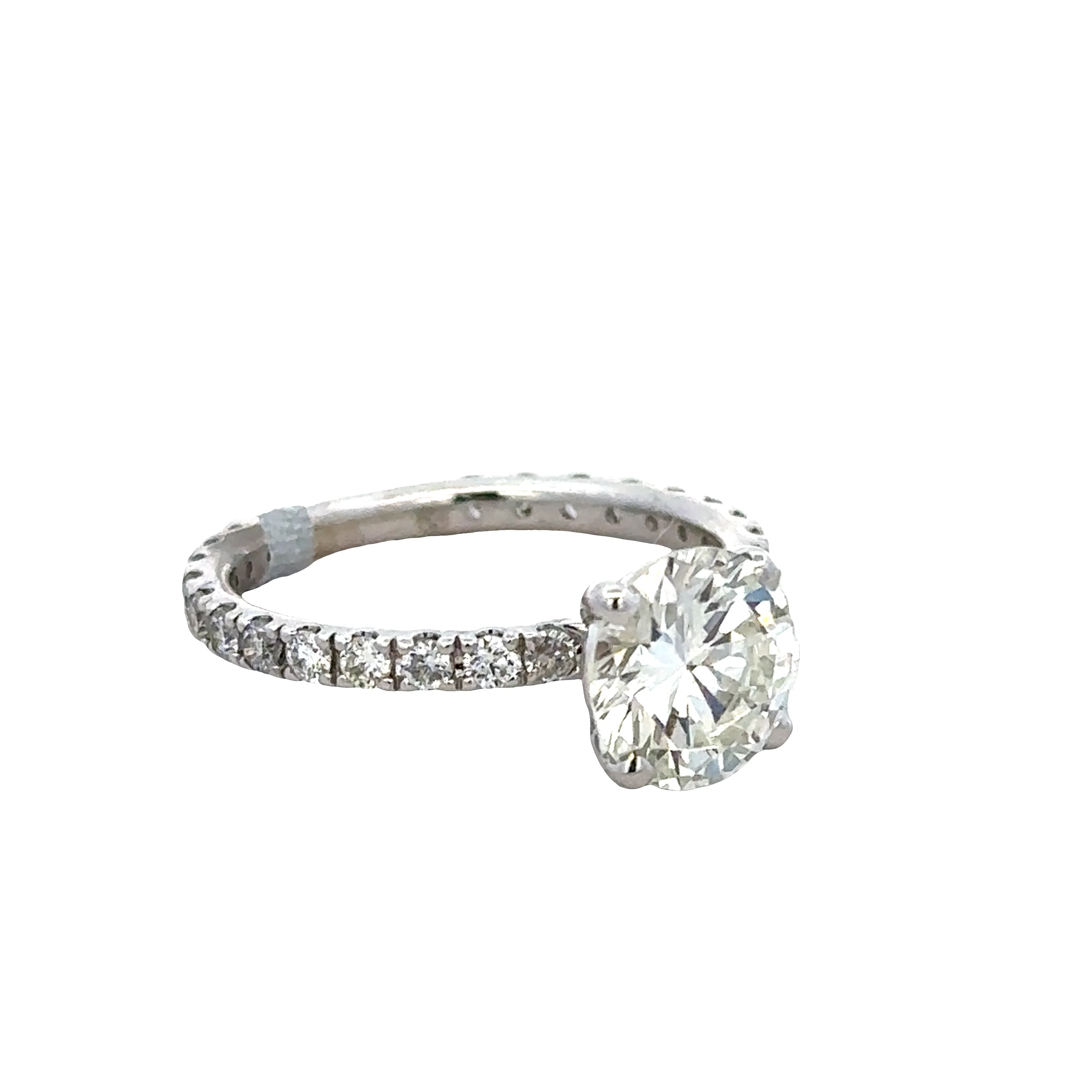 14k White Gold 1.51ct GIA Round Brilliant Diamond Engagement Ring – Size 4.75 - Image 2