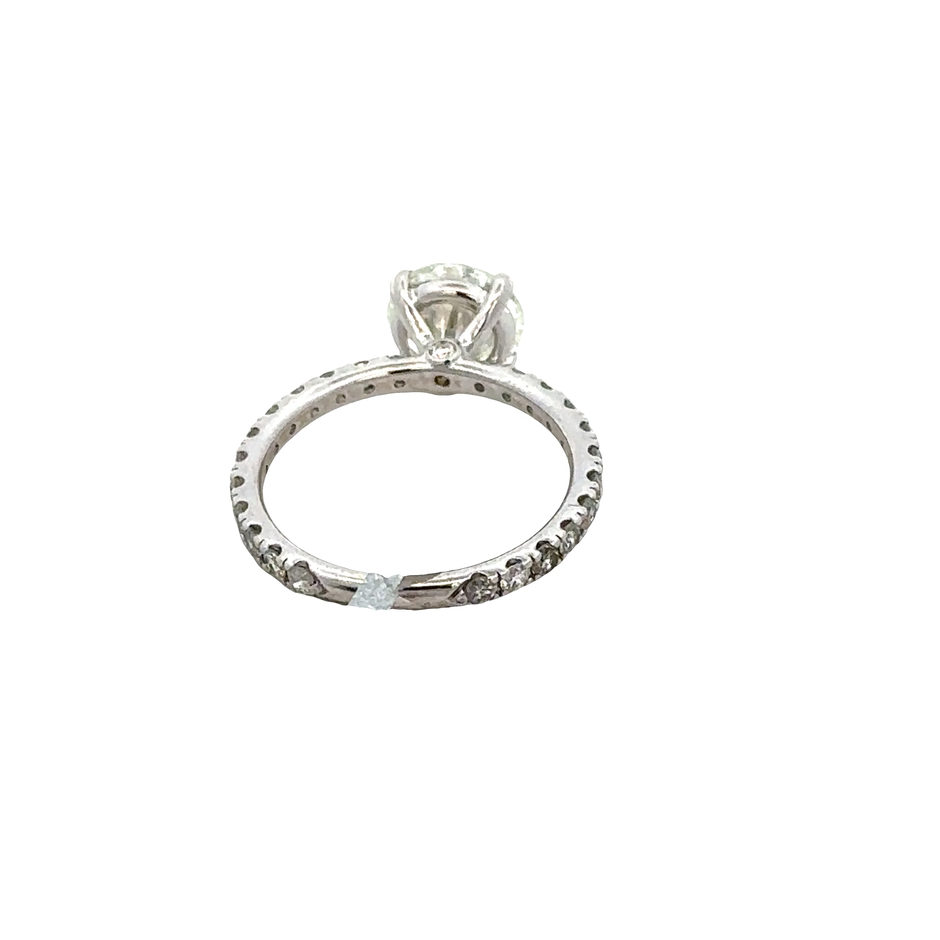 14k White Gold 1.51ct GIA Round Brilliant Diamond Engagement Ring – Size 4.75 - Image 3