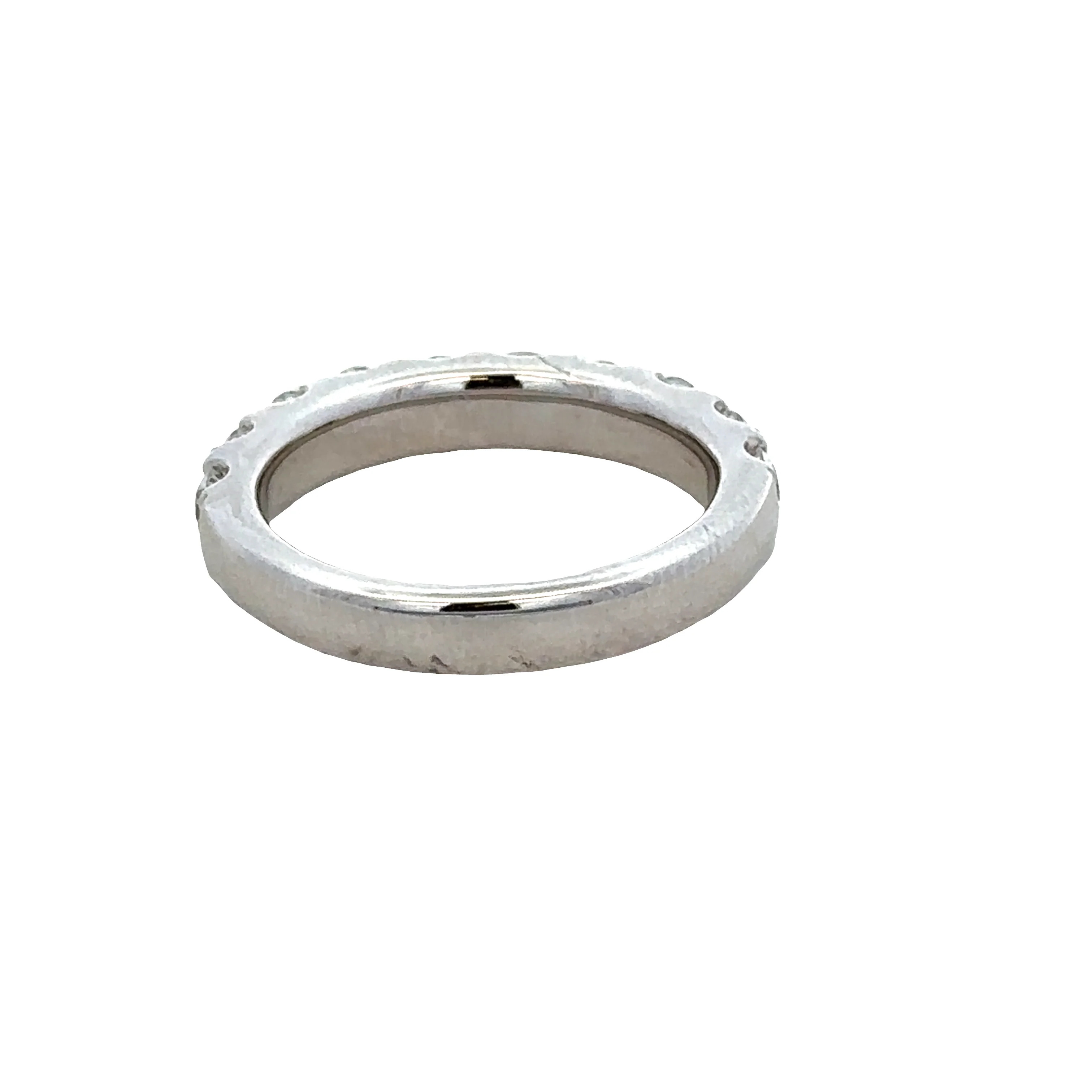 14k White Gold 1.60 Carat Diamond Wedding Band – Size 6.5 - Image 3