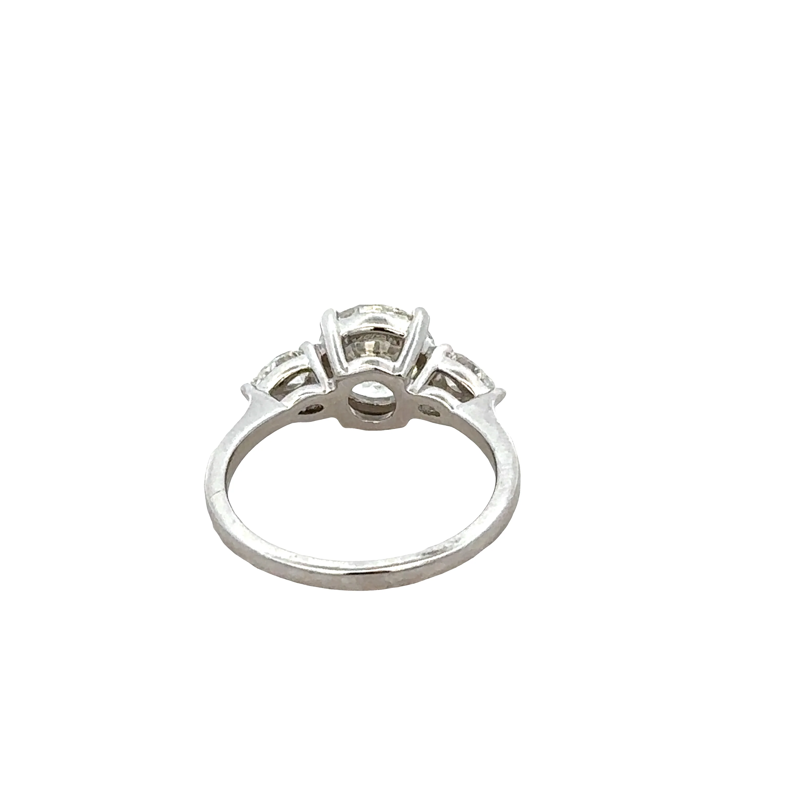 14k White Gold 1.90ct Diamond Engagement Ring with Pear-Shaped Accents – Size 6 - Image 3