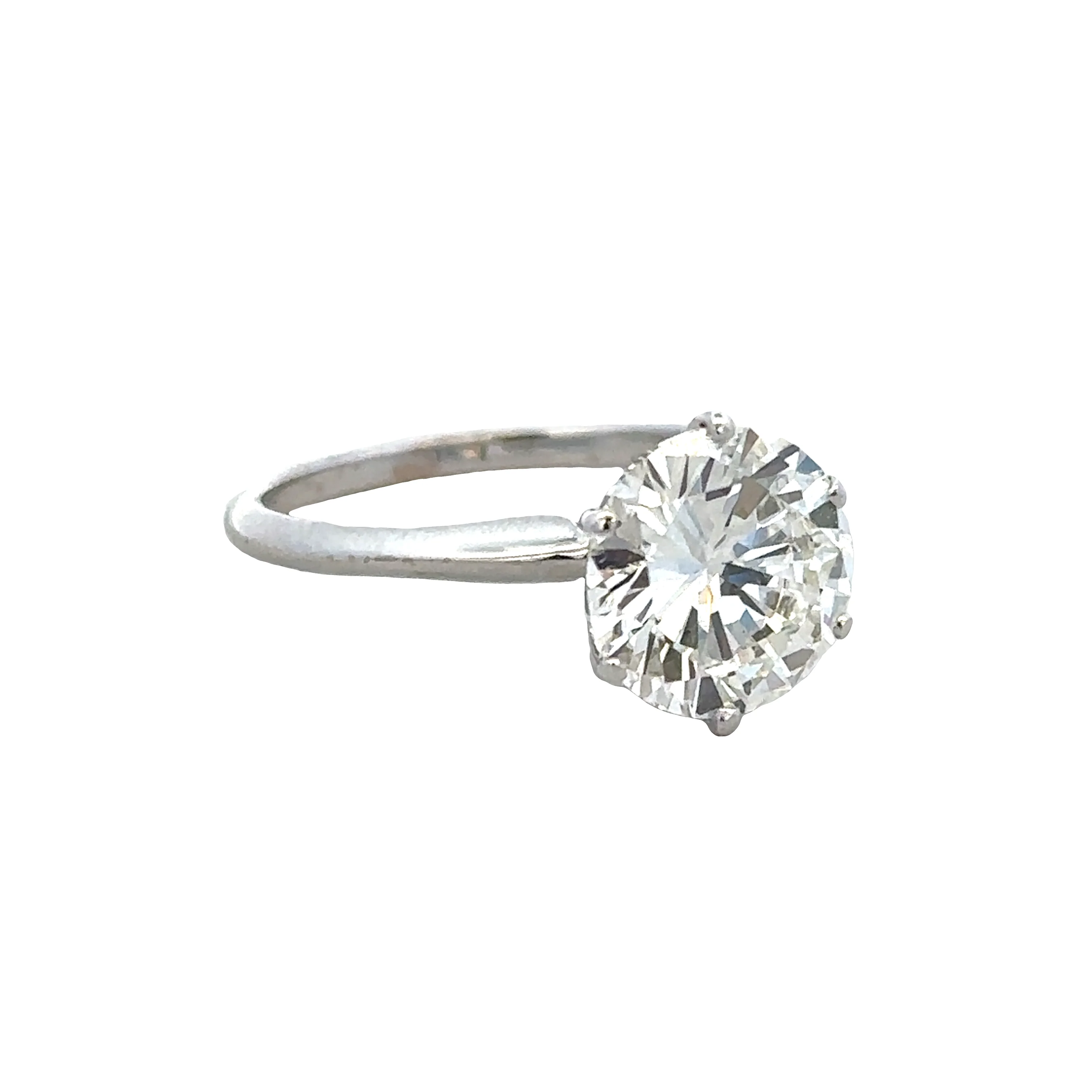 14k White Gold 3.01ct GIA Diamond Solitaire Engagement Ring – Size 7.5 - Image 2