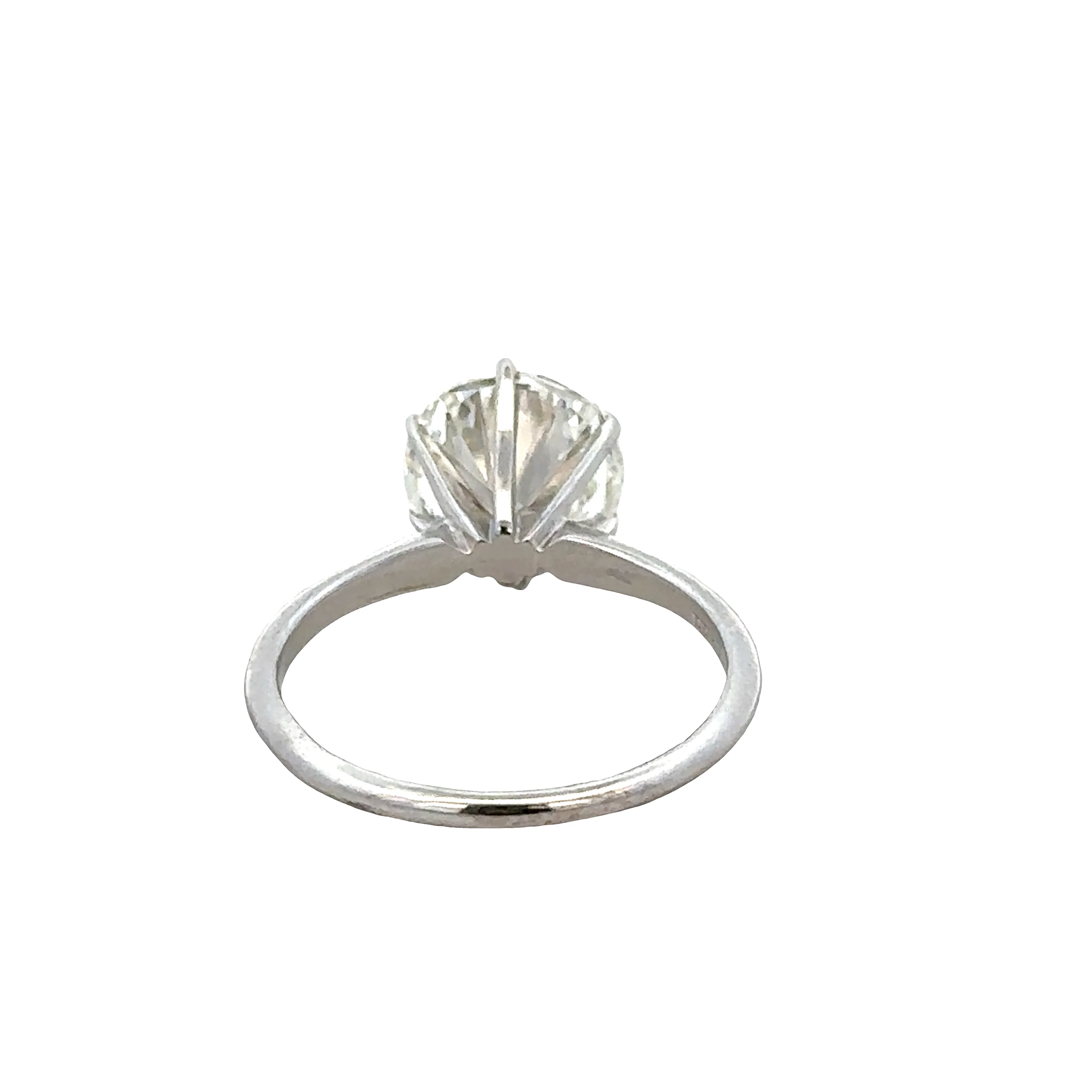 14k White Gold 3.01ct GIA Diamond Solitaire Engagement Ring – Size 7.5 - Image 3