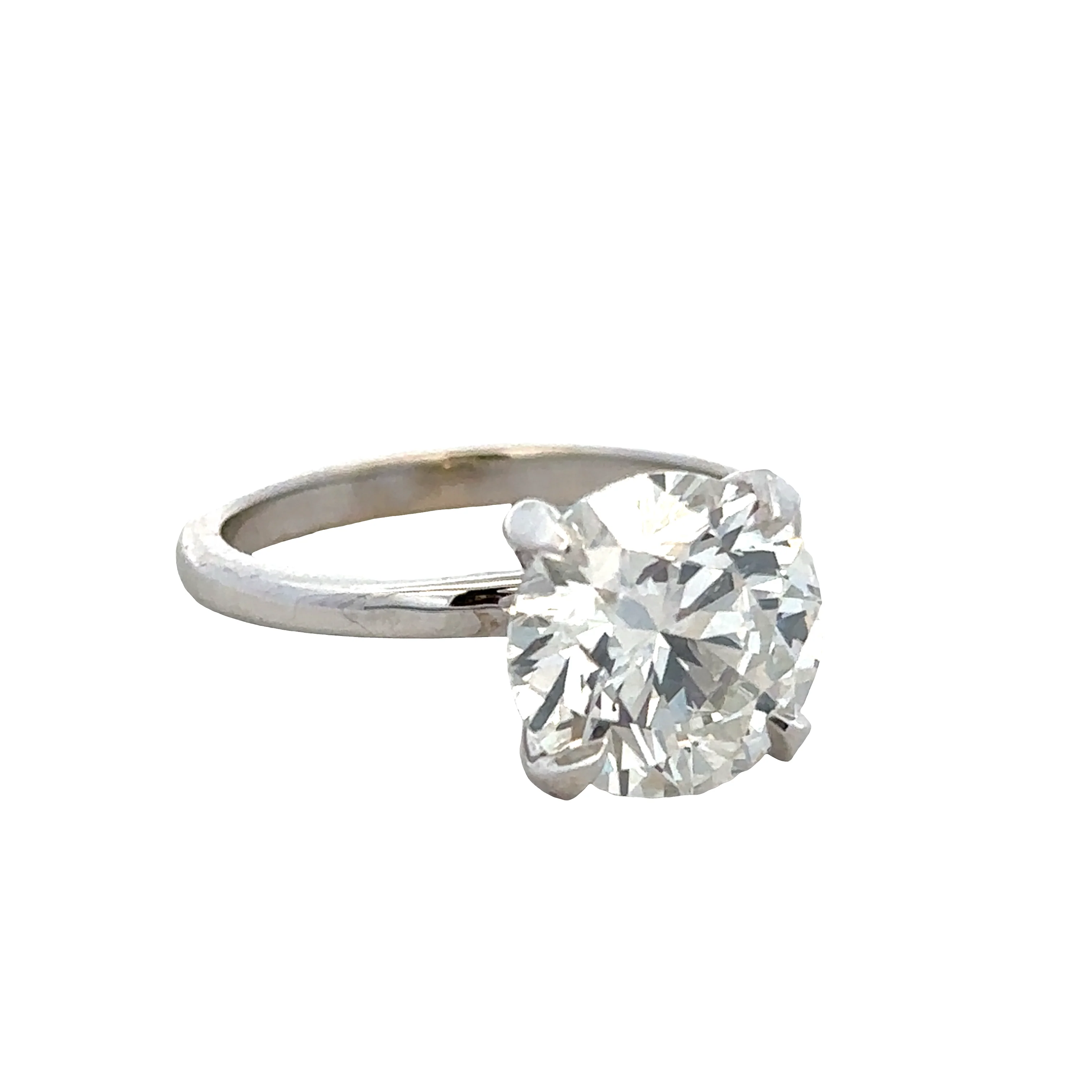 14k White Gold 4.01ct GIA Diamond Engagement Ring – Size 7 - Image 2