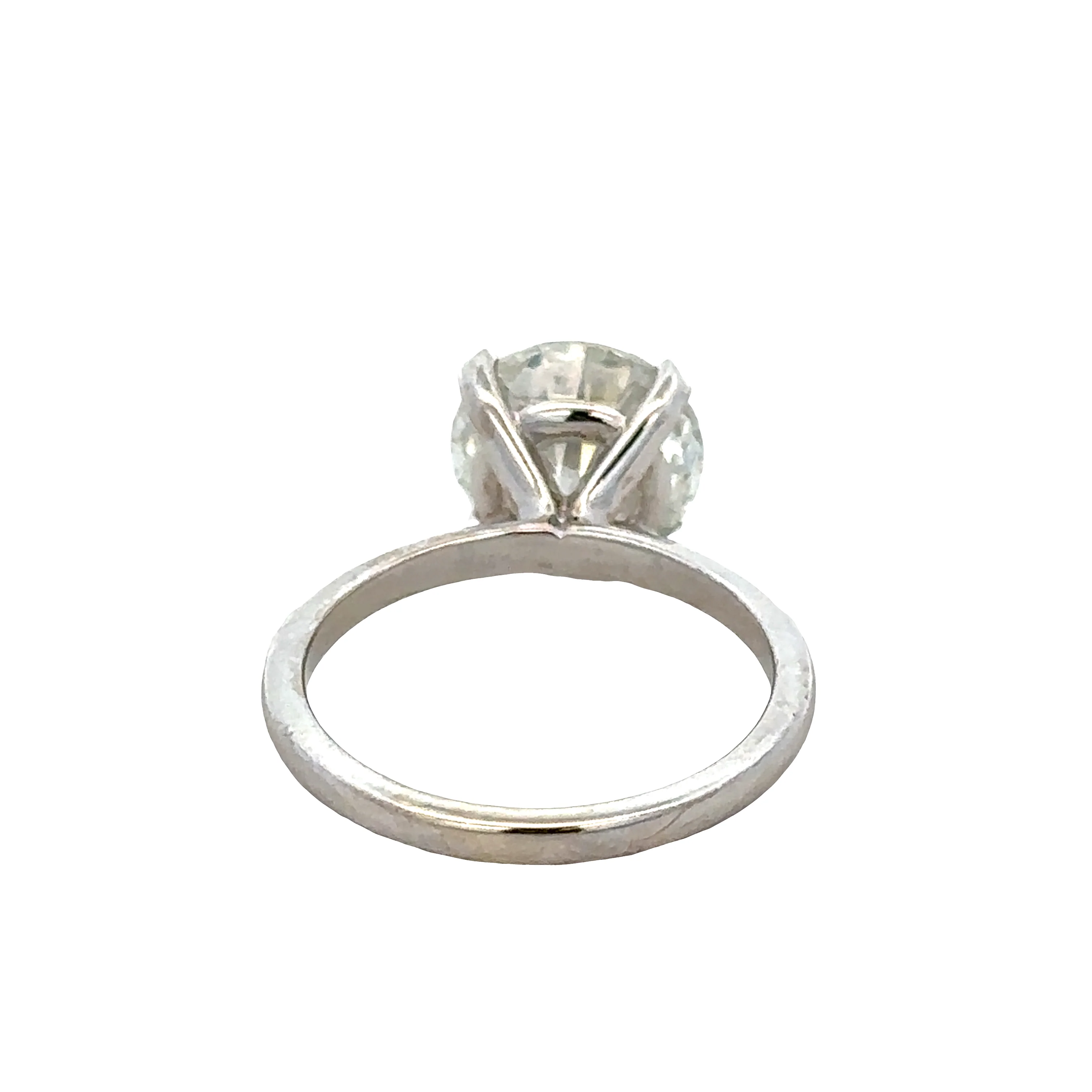 14k White Gold 4.01ct GIA Diamond Engagement Ring – Size 7 - Image 3