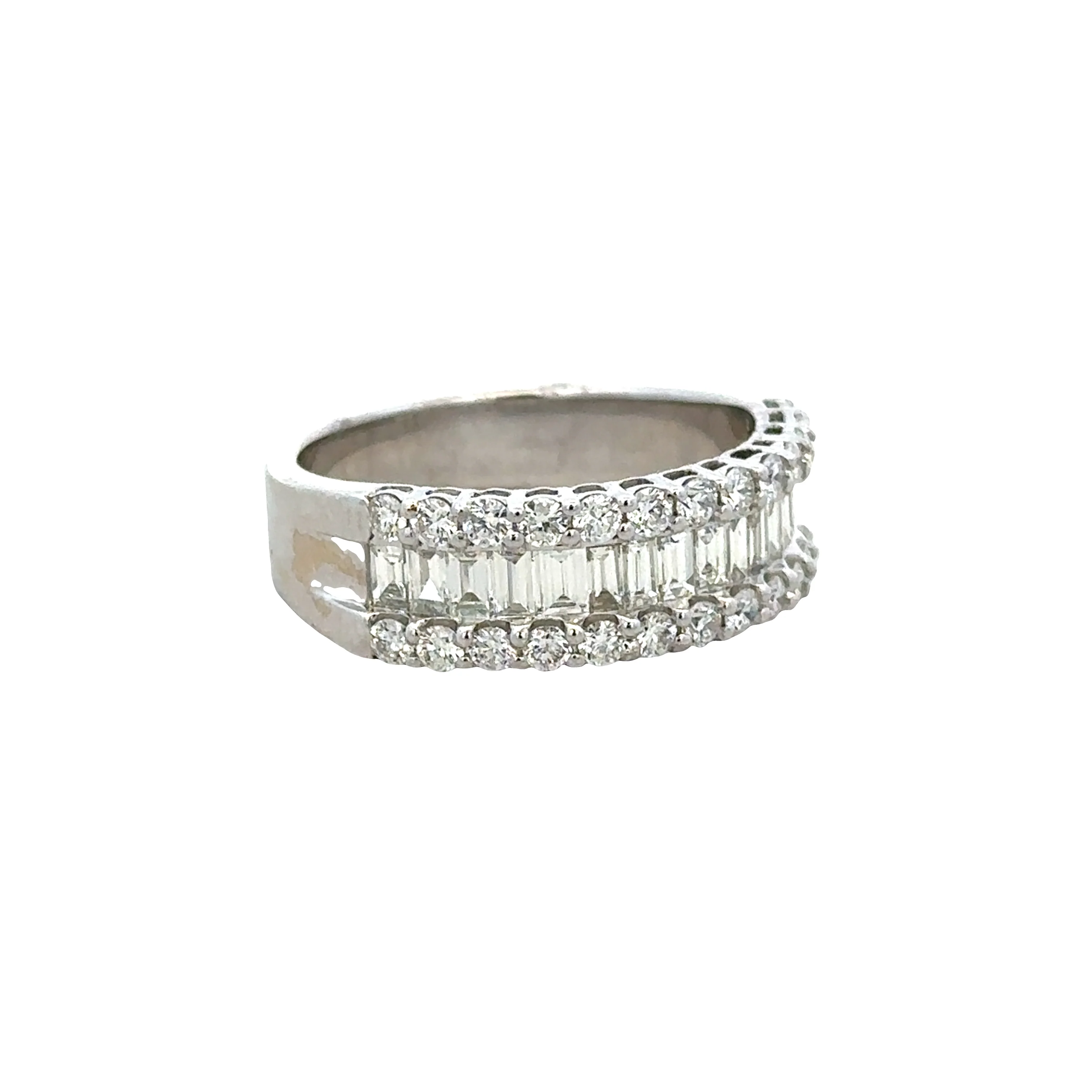 14k White Gold Diamond Band – Size 7.5 - Image 2