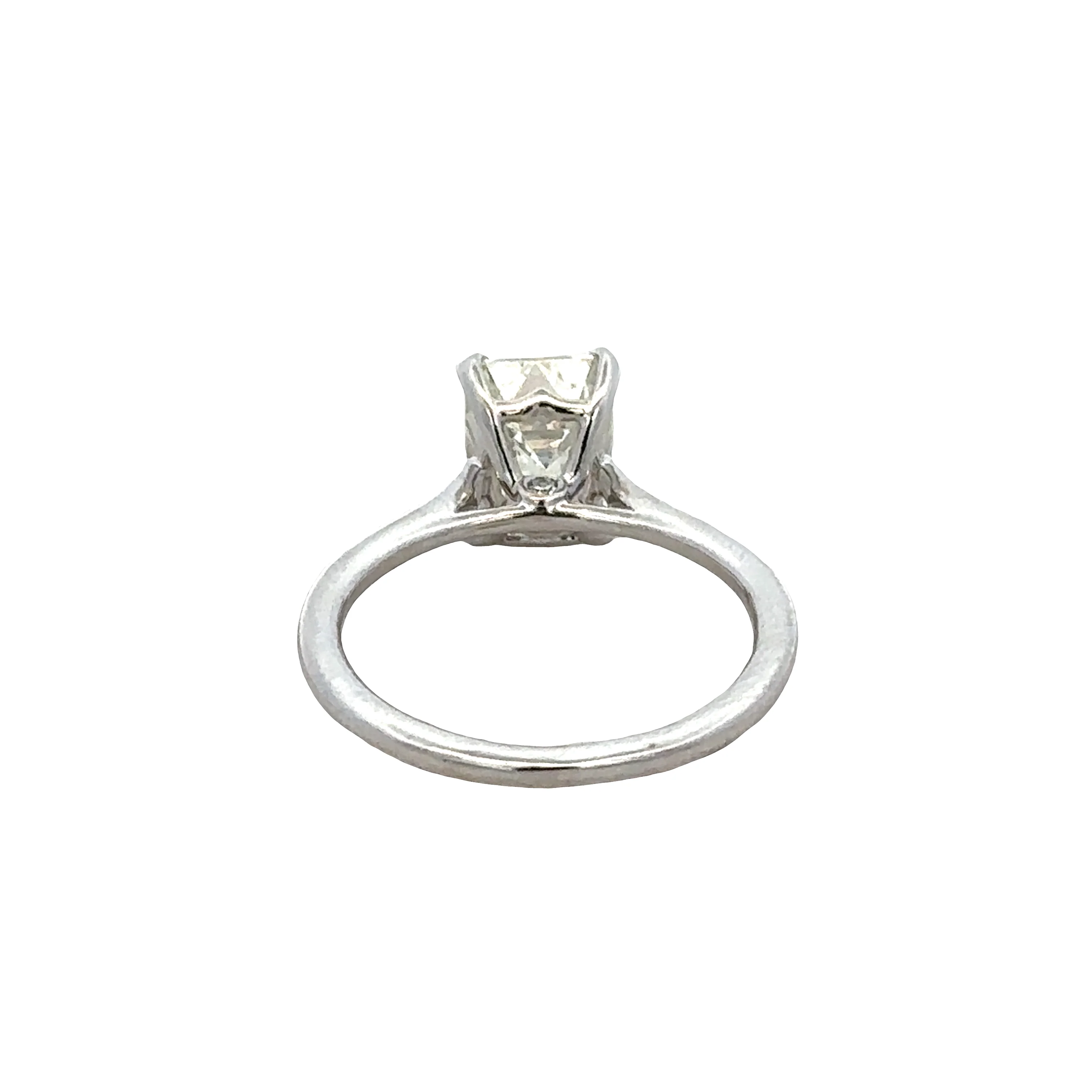 14k White Gold Emerald Cut Diamond Engagement Ring – Size 5.5 - Image 3