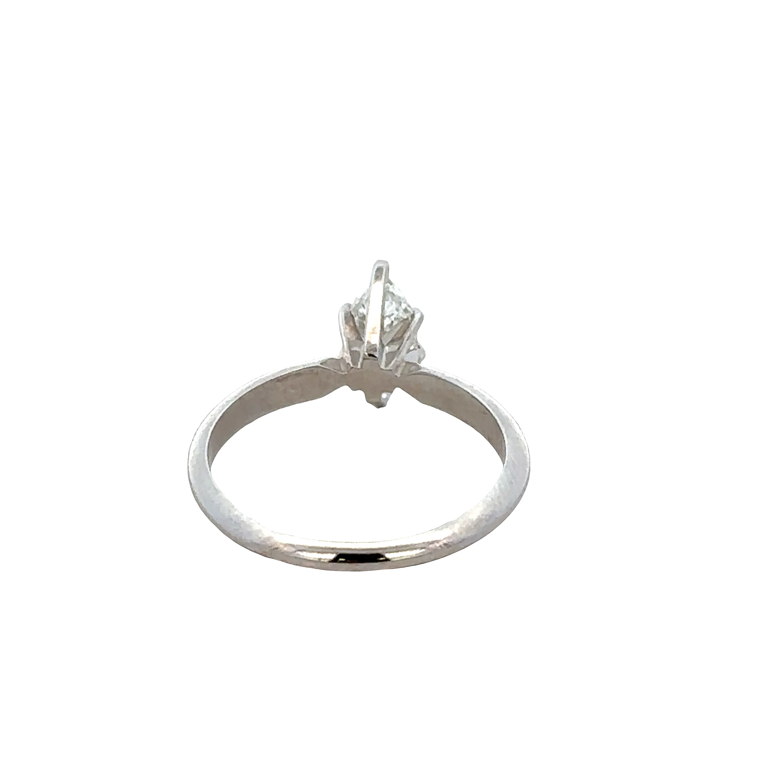 14k White Gold Marquise Diamond Engagement Ring – Size 6.5 - Image 3