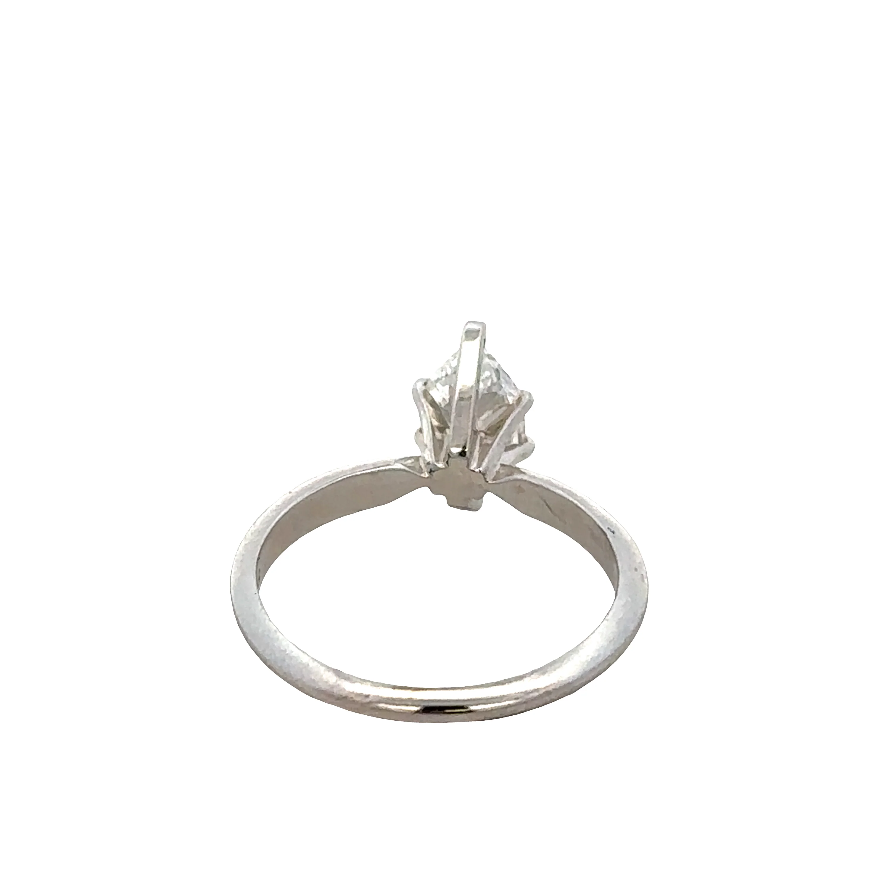 14k White Gold Marquise Diamond Engagement Ring – Size 6.5 - Image 3