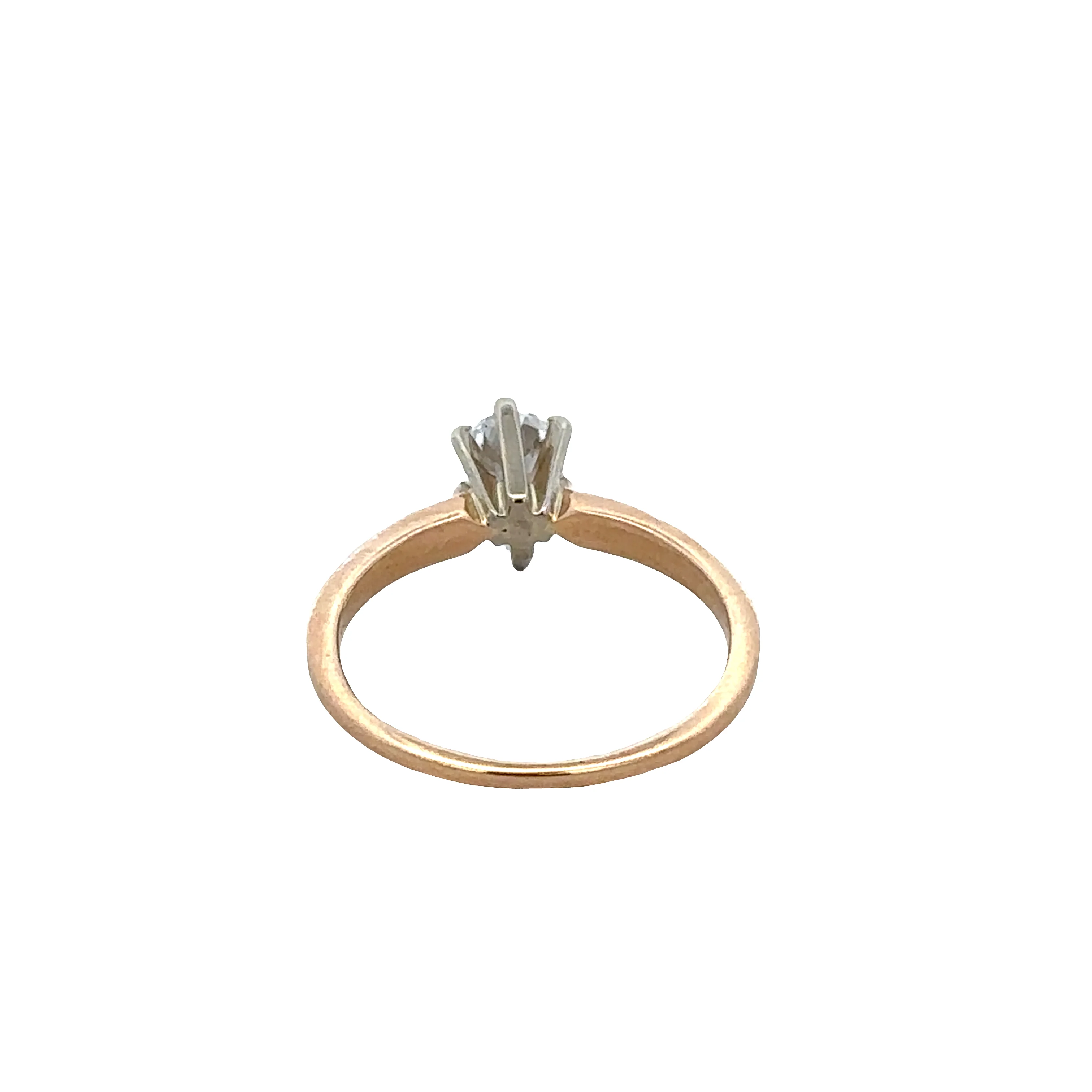 14k Yellow Gold 0.50ct Pear-Shaped Diamond Solitaire Engagement Ring – Size 5 - Image 3