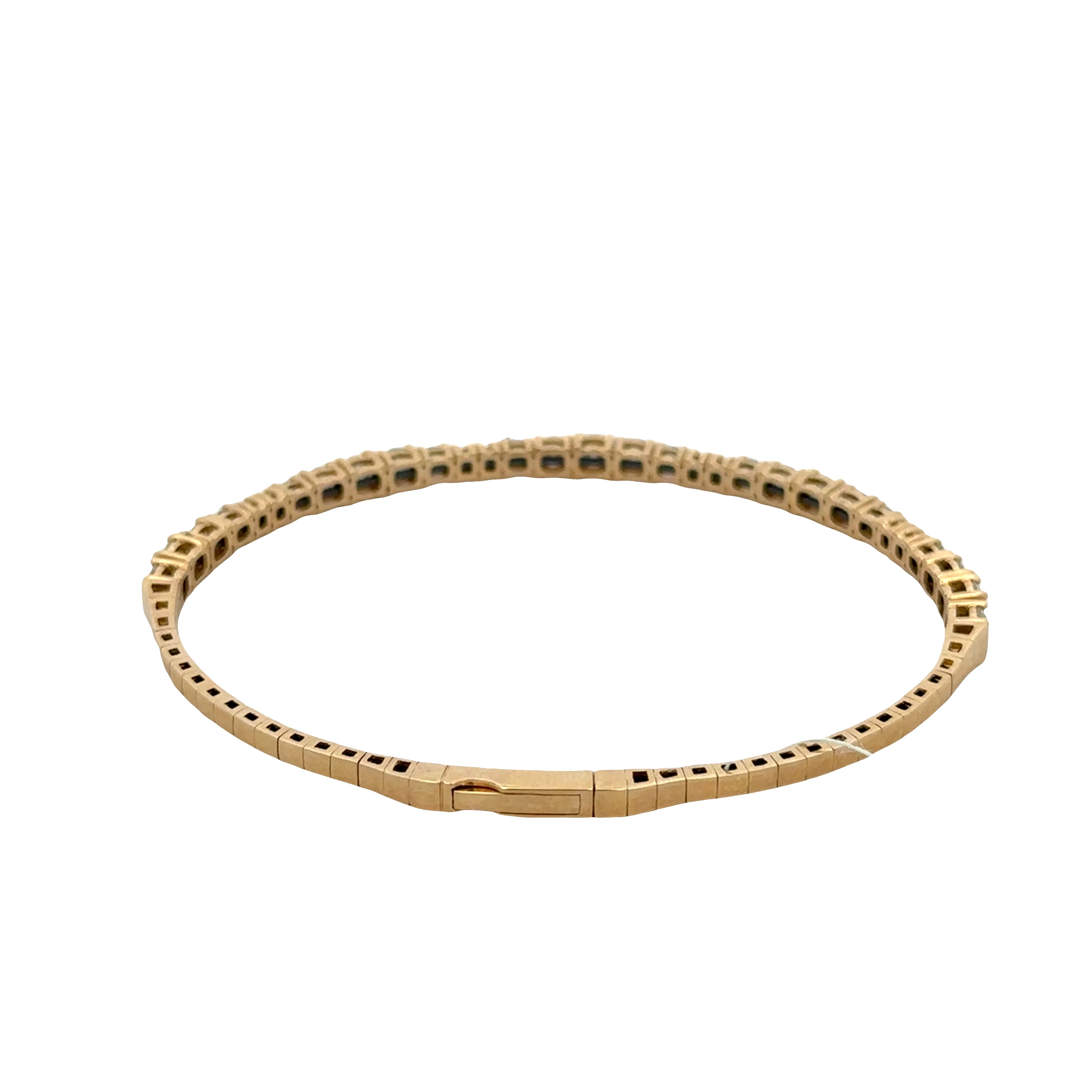 14k Yellow Gold 2.75 Carat Diamond Flexible Bangle Bracelet - Image 2