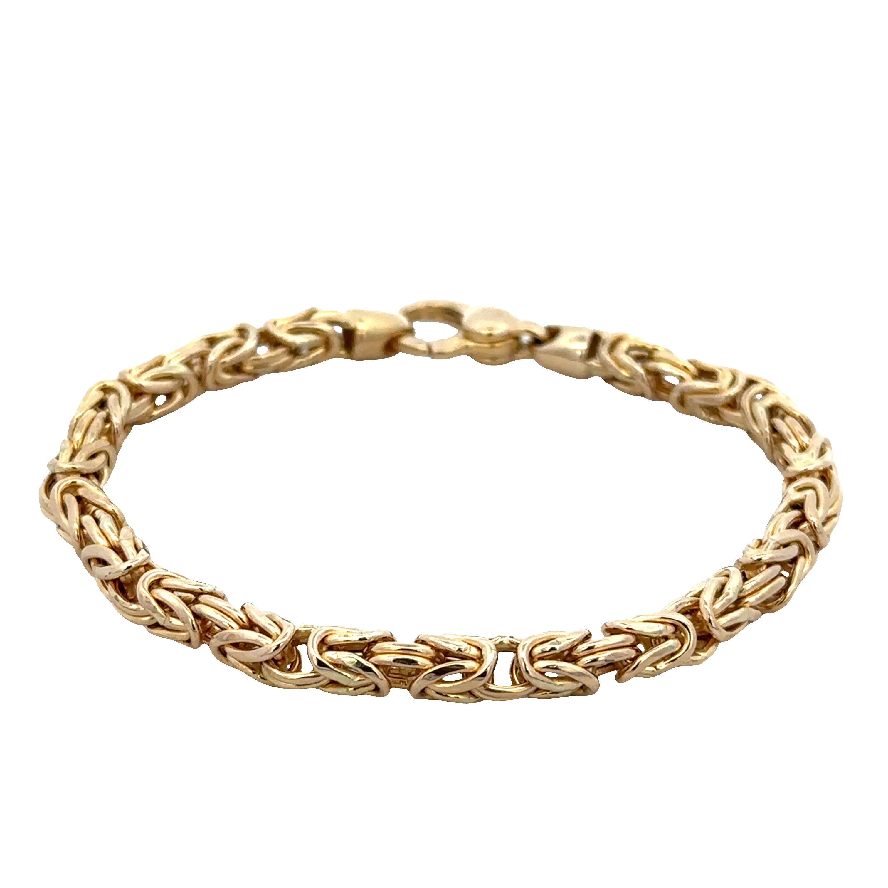 14k Yellow Gold Byzantine Link Bracelet – 7"