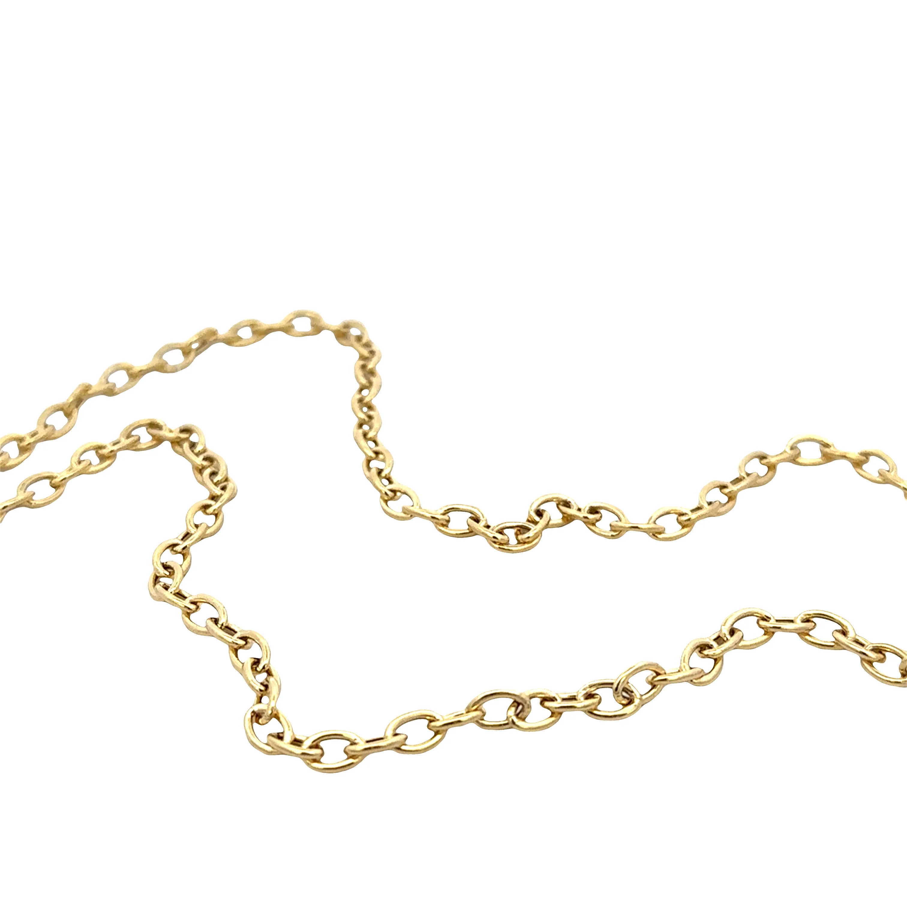 14k Yellow Gold Cable Link Necklace – 18" - Image 3