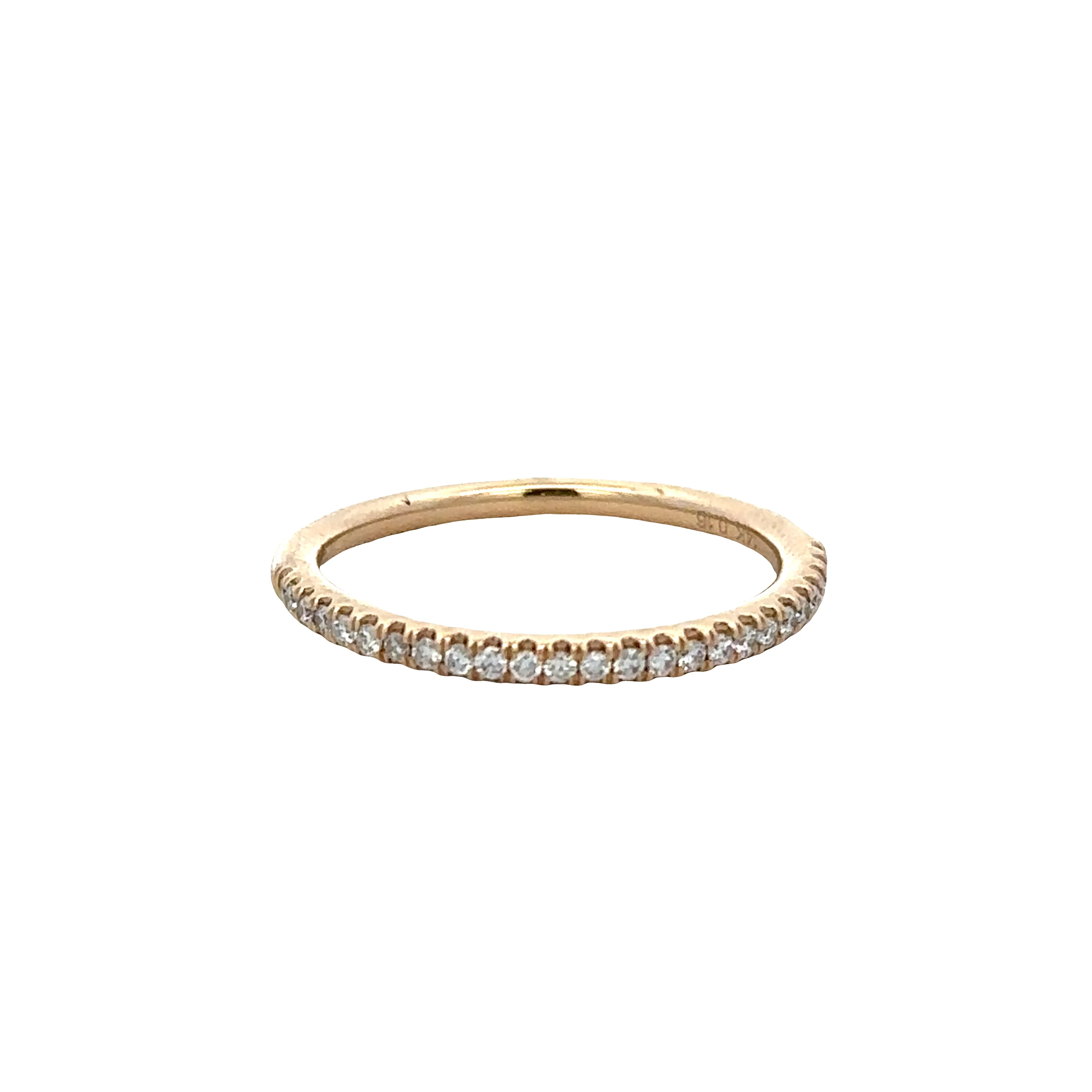 14k Yellow Gold Diamond Band – Size 6.5