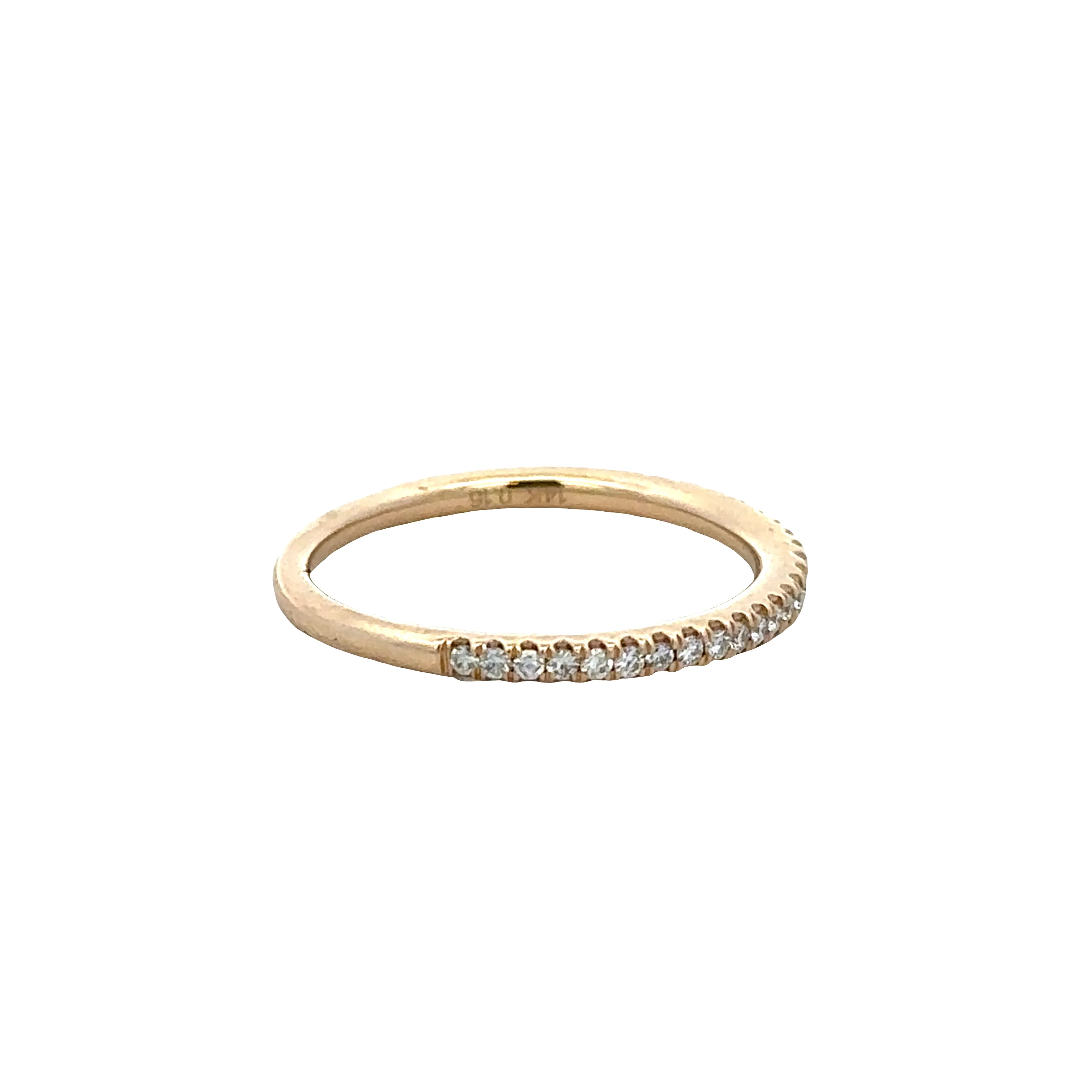 14k Yellow Gold Diamond Band – Size 6.5 - Image 2