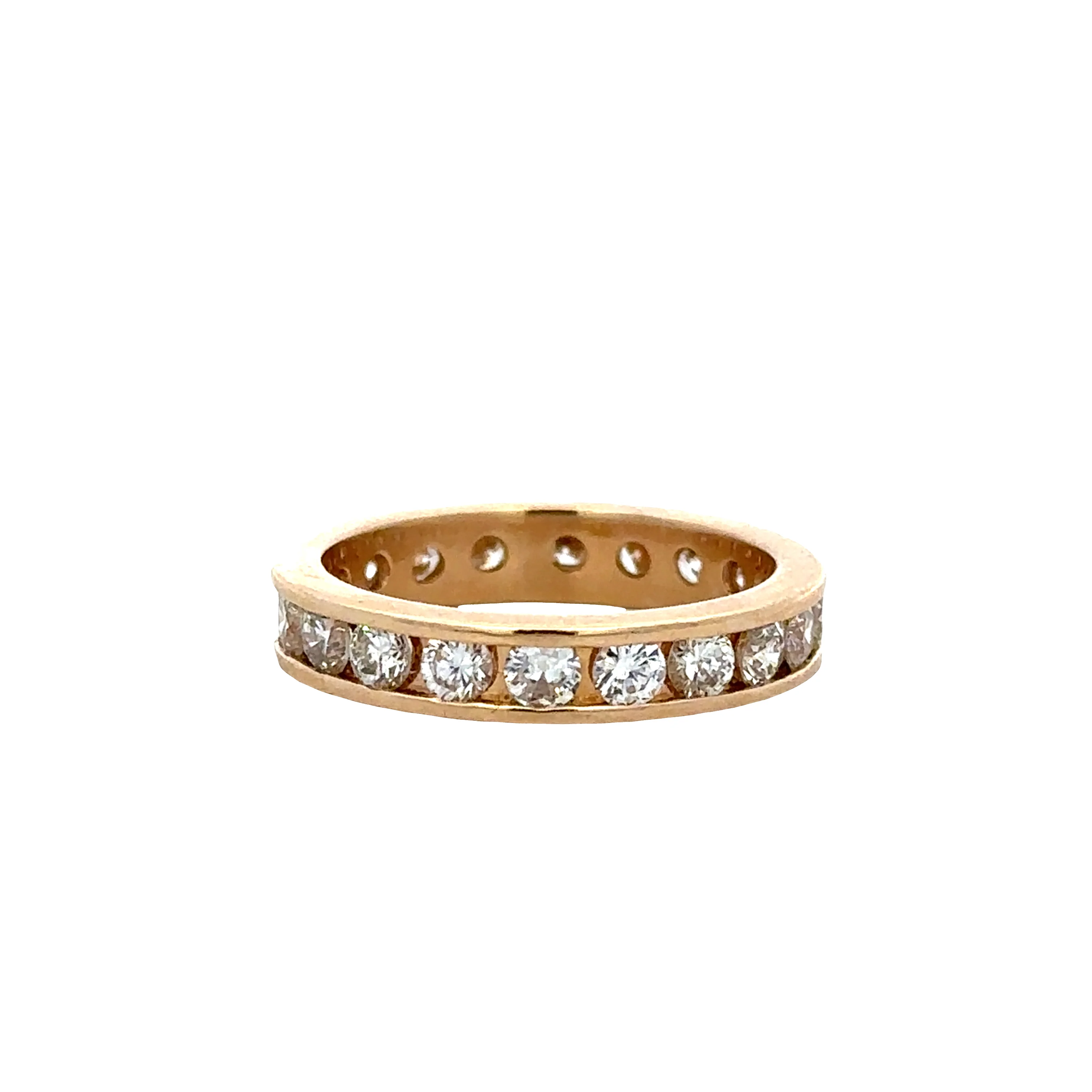 14k Yellow Gold Diamond Eternity Band – Size 6.25 - Image 2