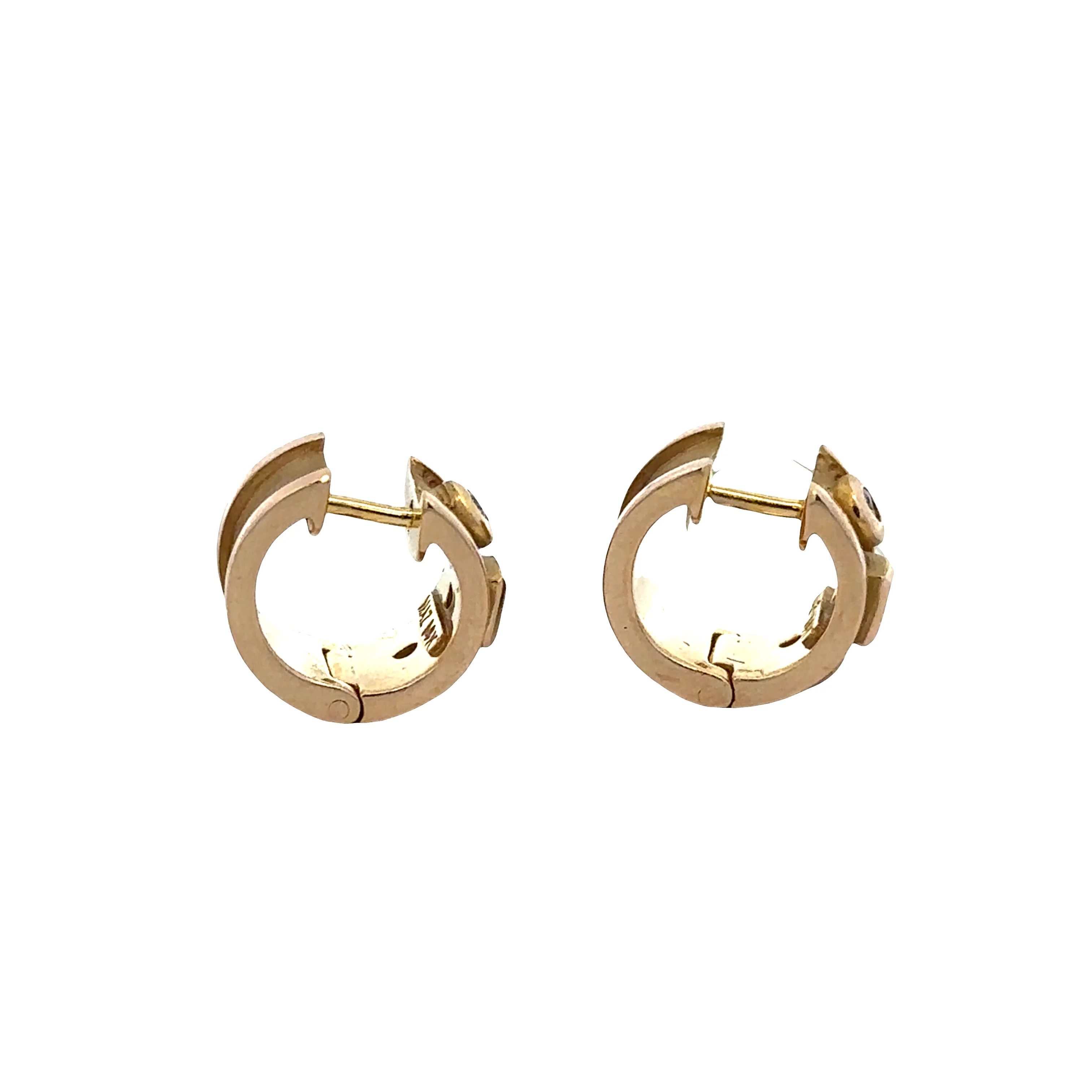 14k Yellow Gold Diamond Hoop Earrings – 0.22 CTW - Image 4