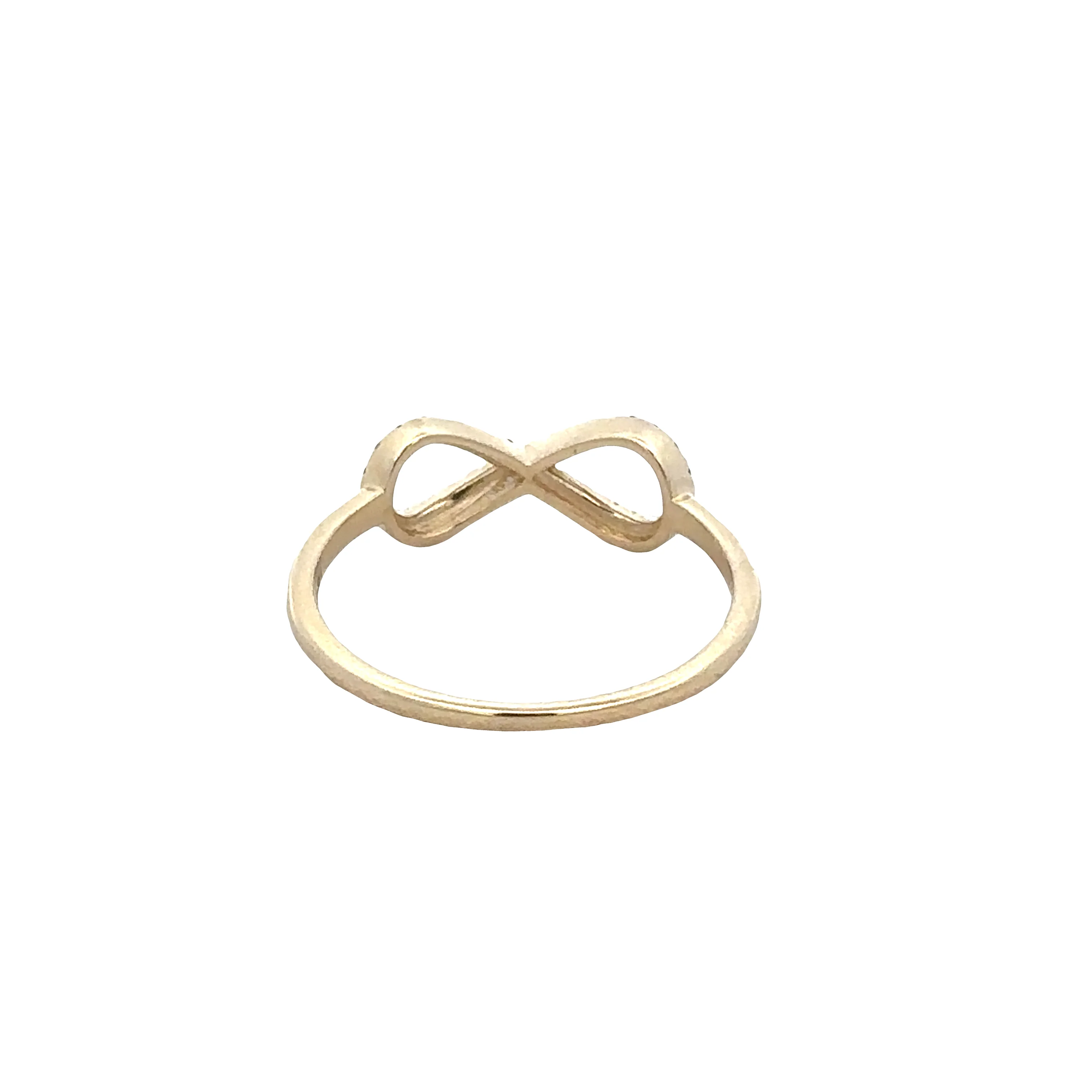 14k Yellow Gold Diamond Infinity Ring – Size 6.5 - Image 3