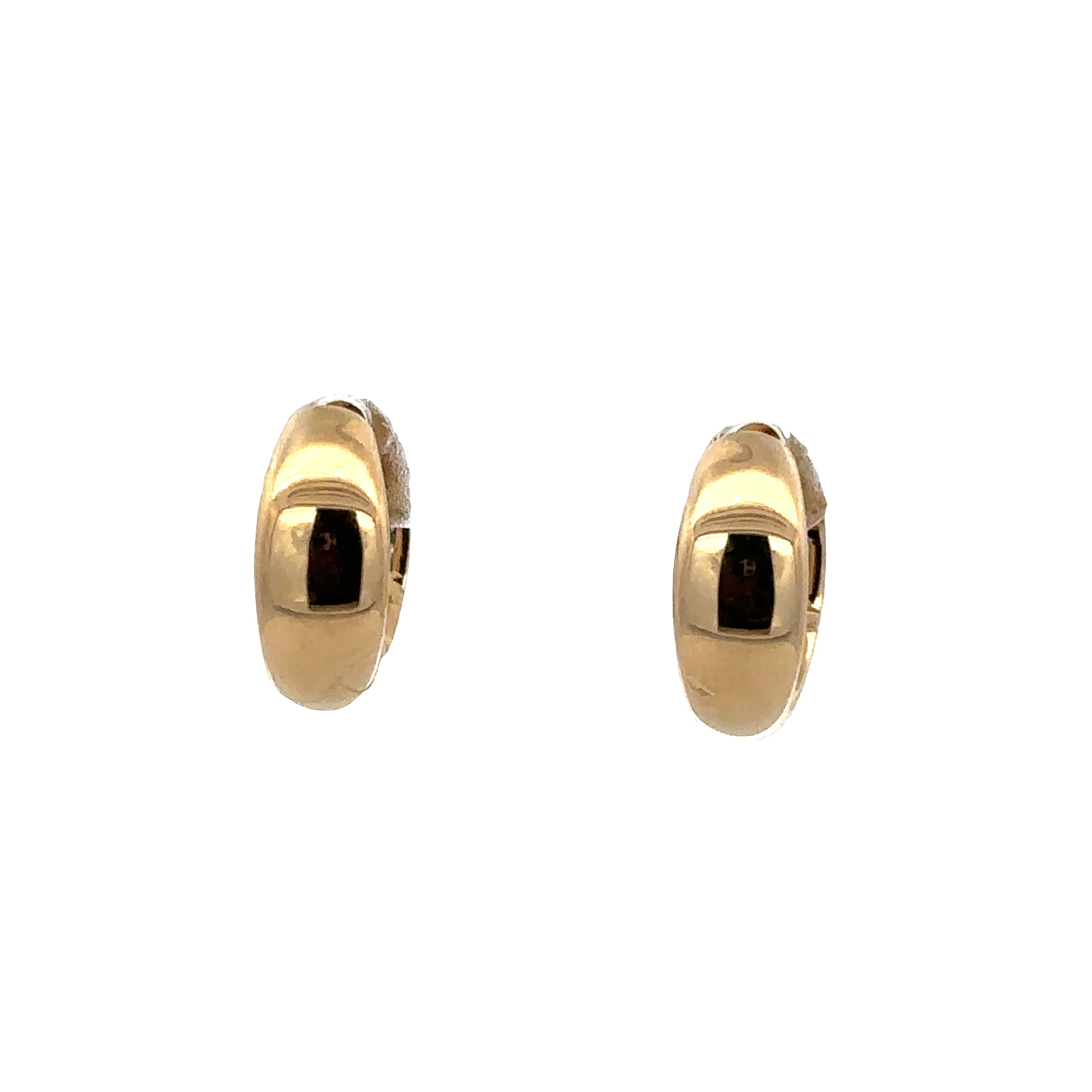 14k Yellow Gold Emerald & Diamond Hoop Earrings – 0.53 CTW - Image 3
