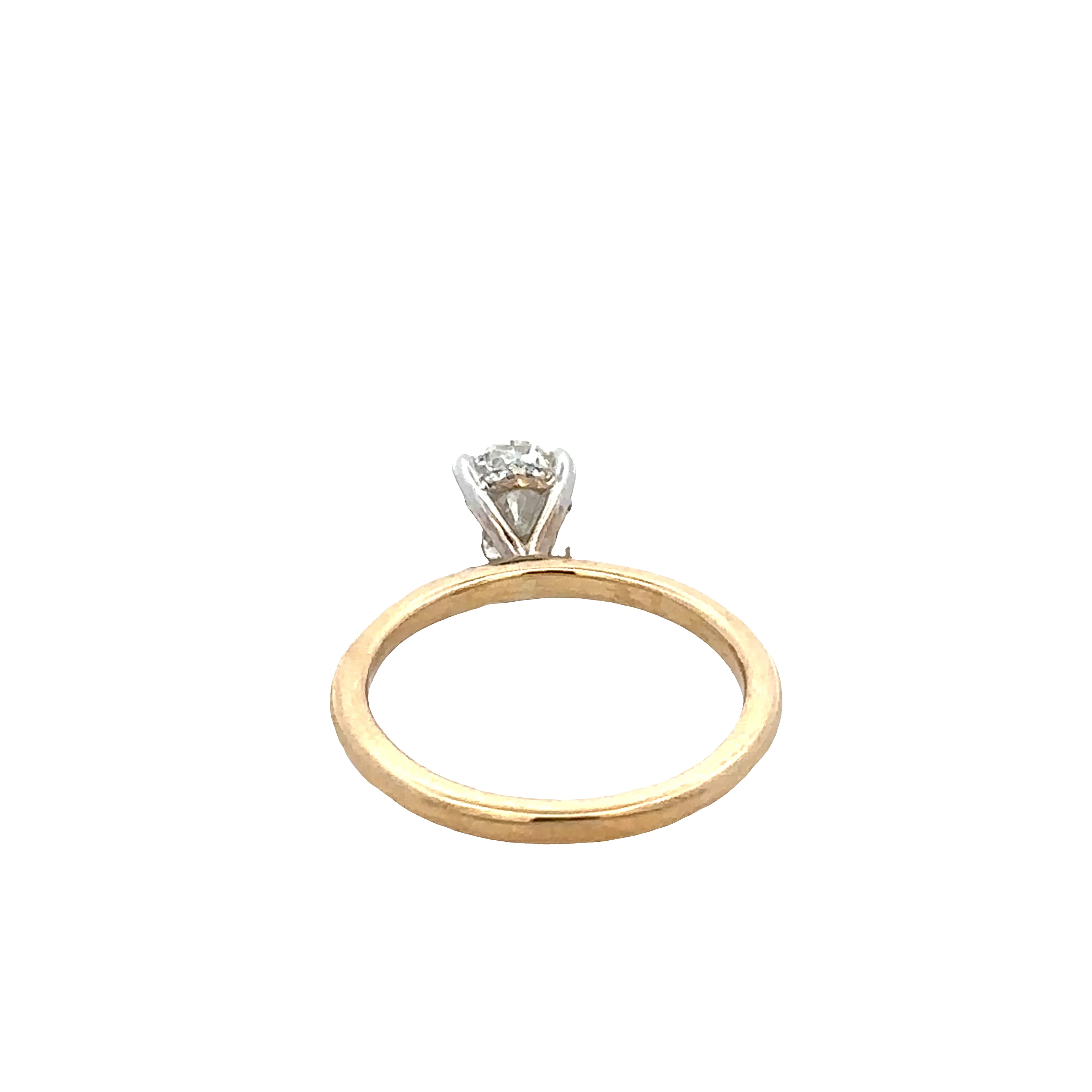 14k Yellow Gold Oval Diamond Engagement Ring – GIA Certified - Image 4
