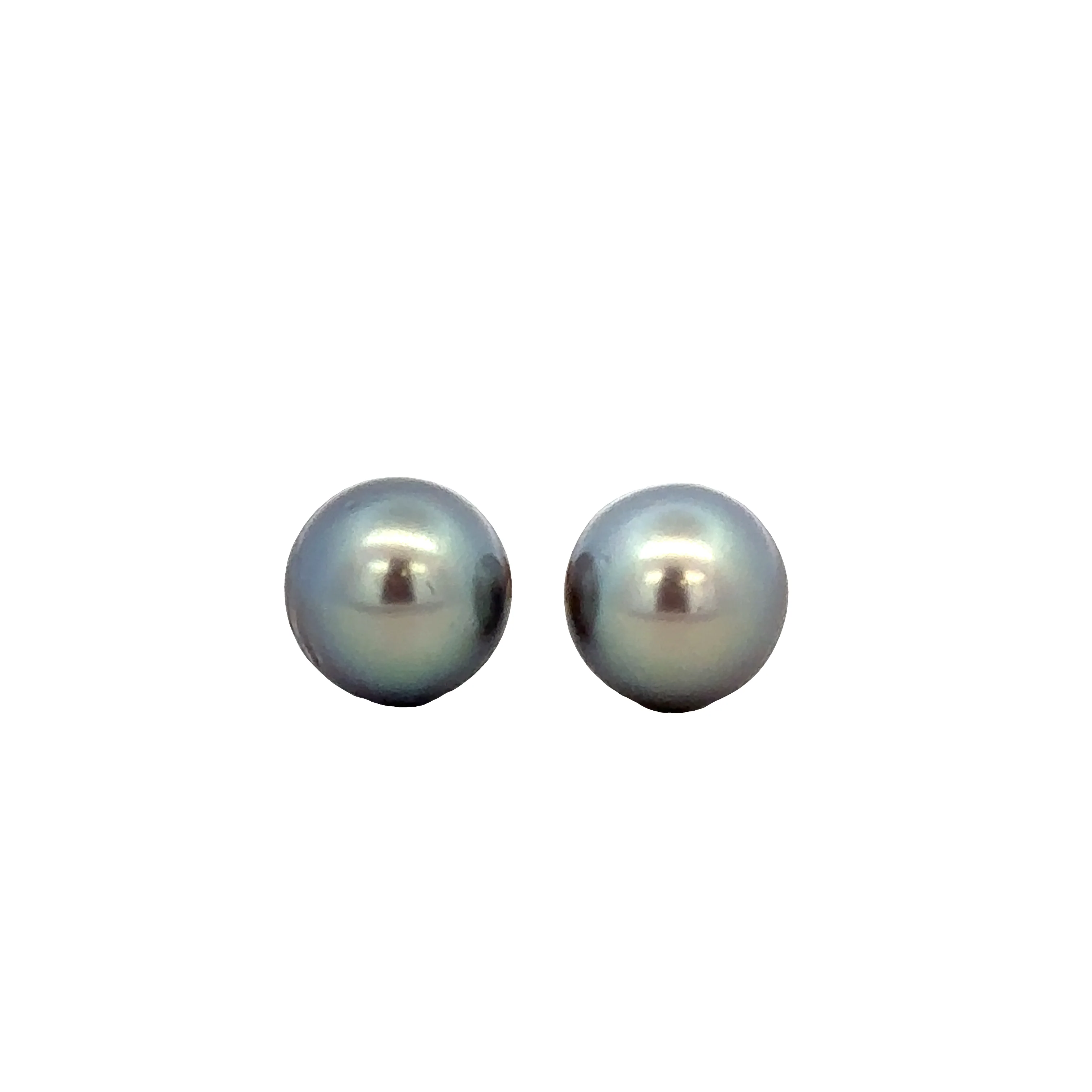14k Yellow Gold Tahitian Pearl Stud Earrings – 8–8.5mm