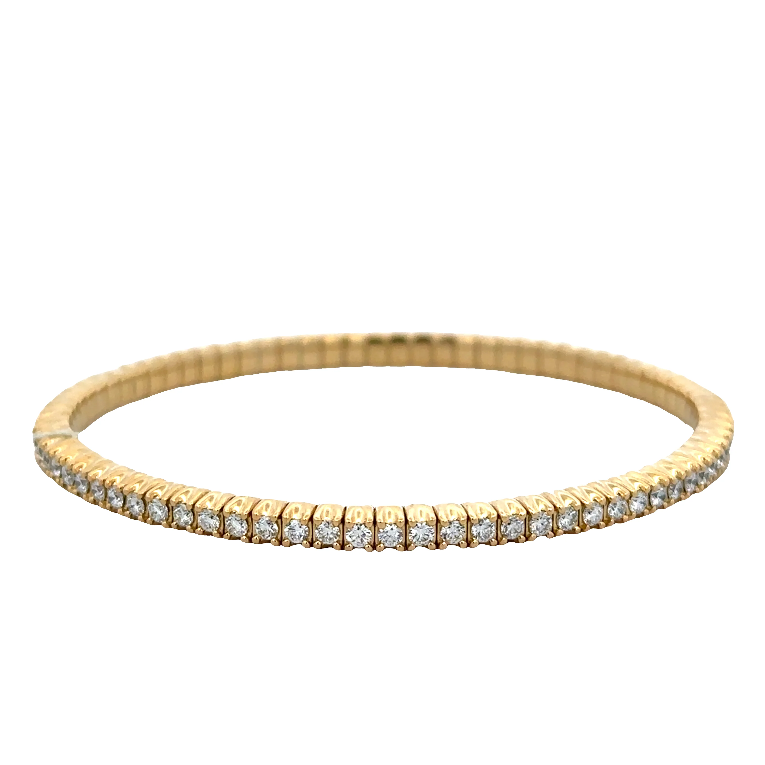 18k Yellow Gold Diamond Flexible Bracelet