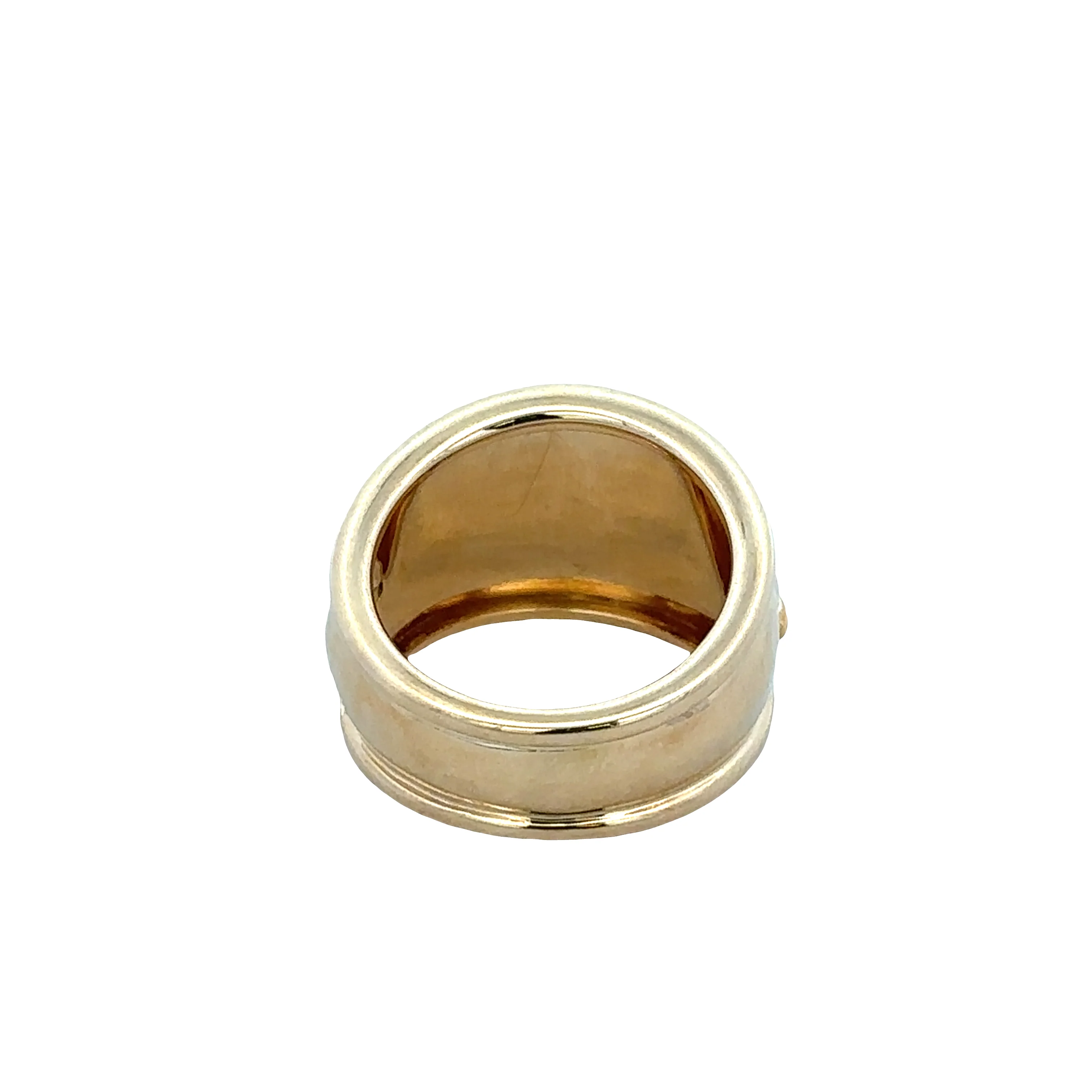 18k Yellow Gold Diamond Foliate Statement Band – Size 6.25 - Image 3