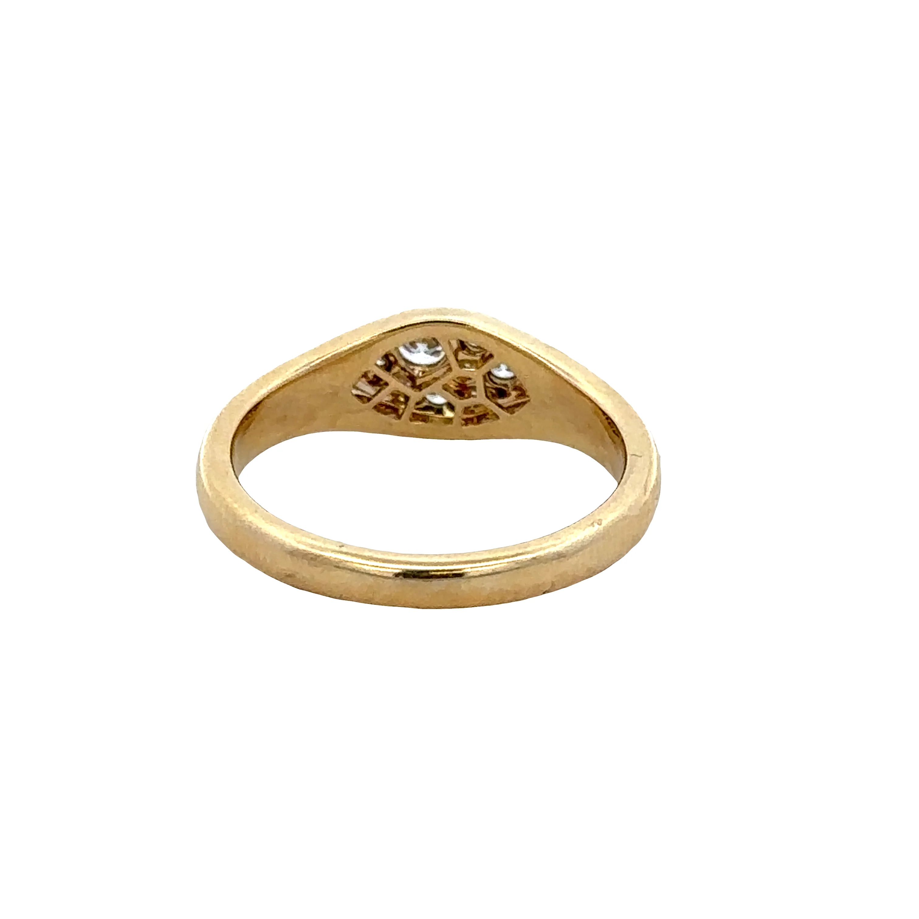 18k Yellow Gold Diamond Navette Ring – Size 6.5 - Image 3