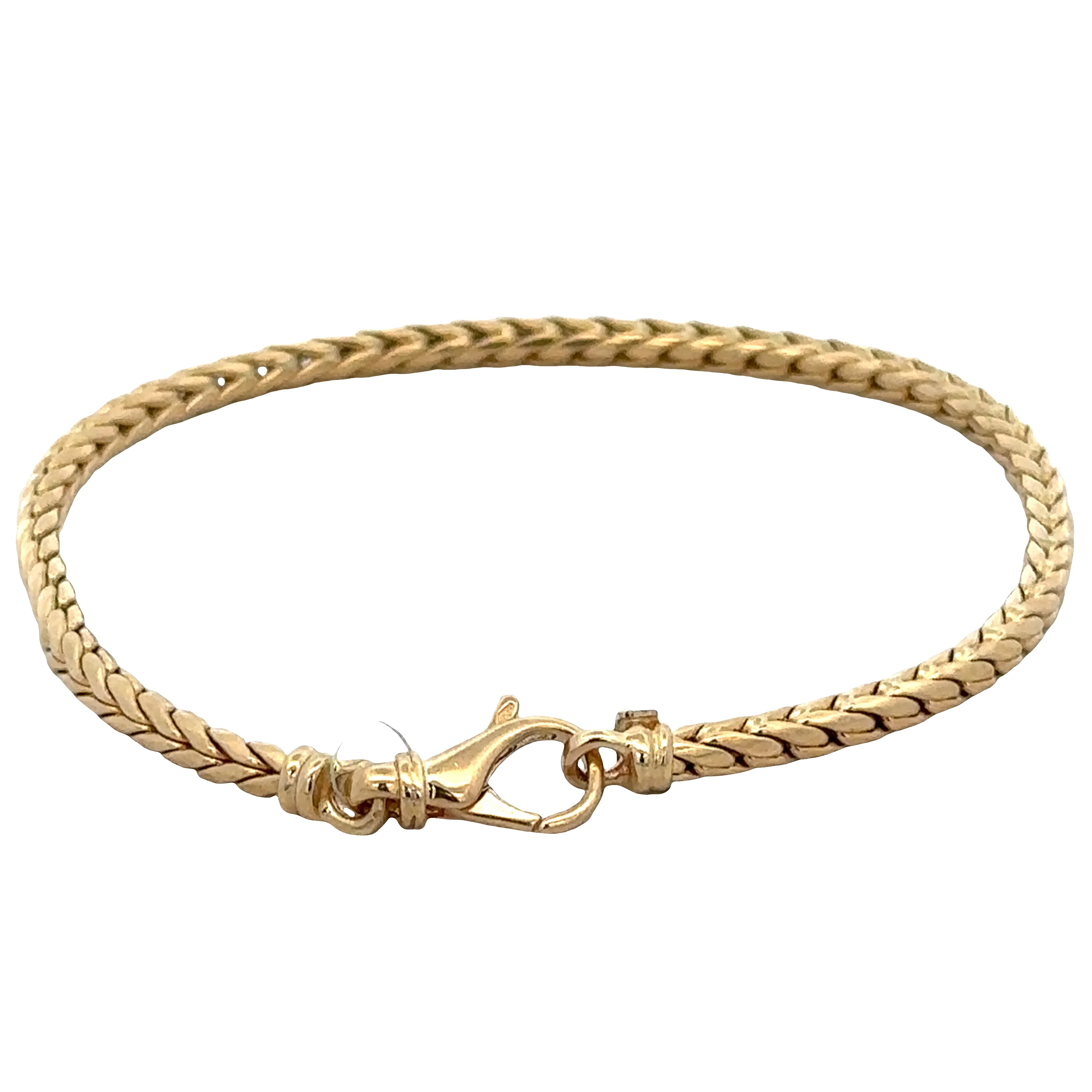 18k Yellow Gold Foxtail Link Bracelet – 7.5" - Image 2