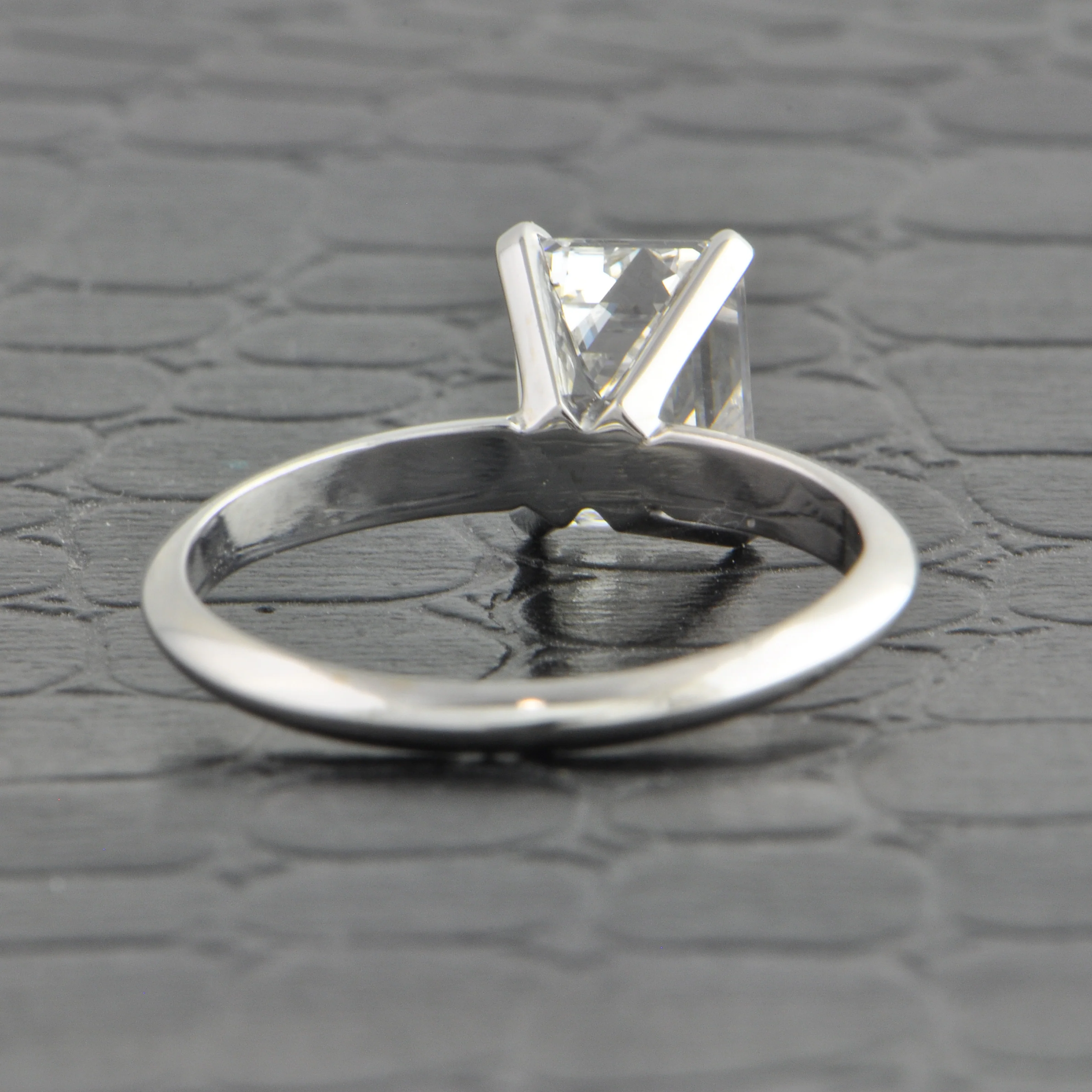 2.01 ct. Emerald Cut Diamond Engagement Ring in White Gold - Image 3