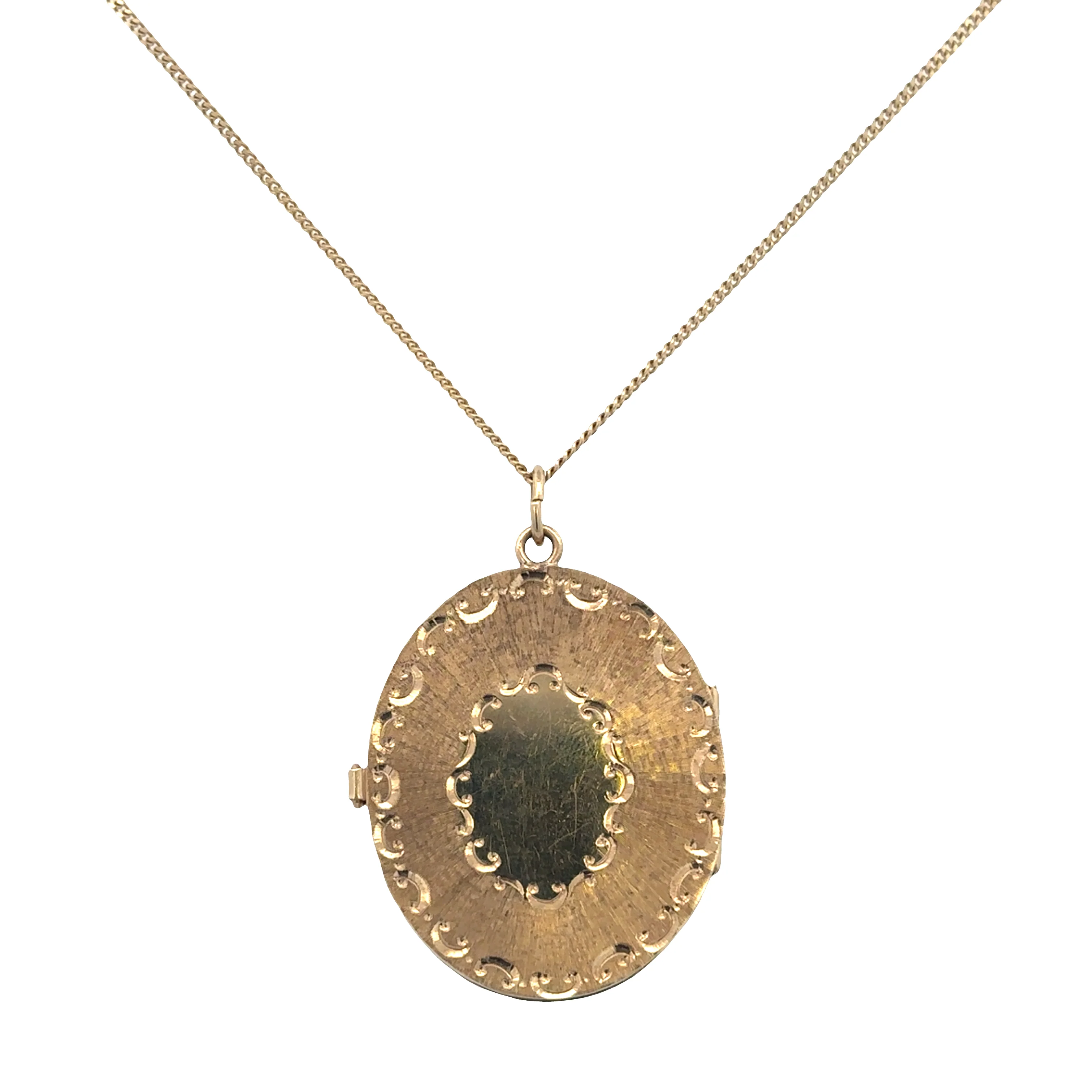 Antique Edwardian French Limoges Enameled Portrait Pendant in Yellow Gold - Image 4