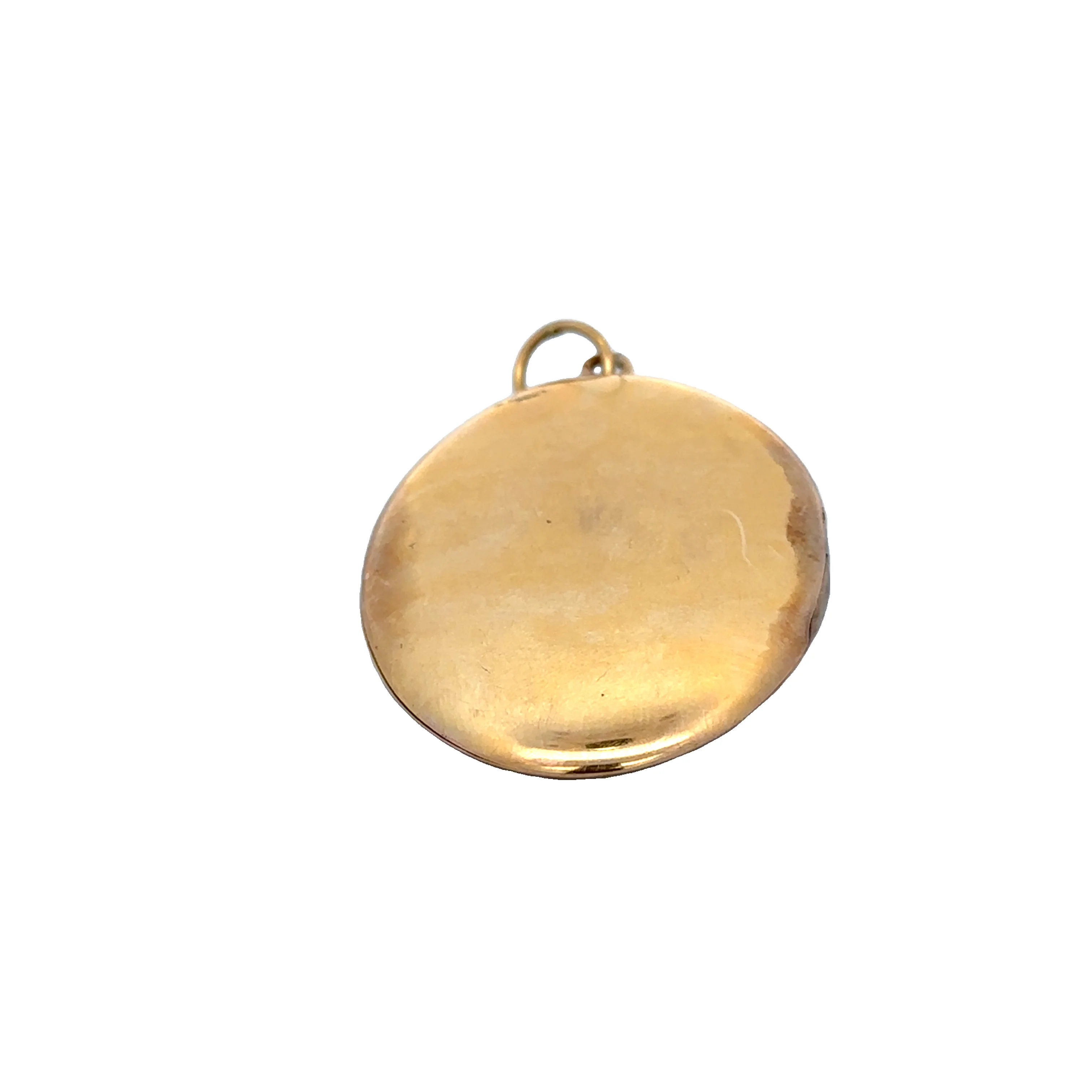Antique Enameled & Chased Portrait Locket in 20k Yellow Gold - Image 4
