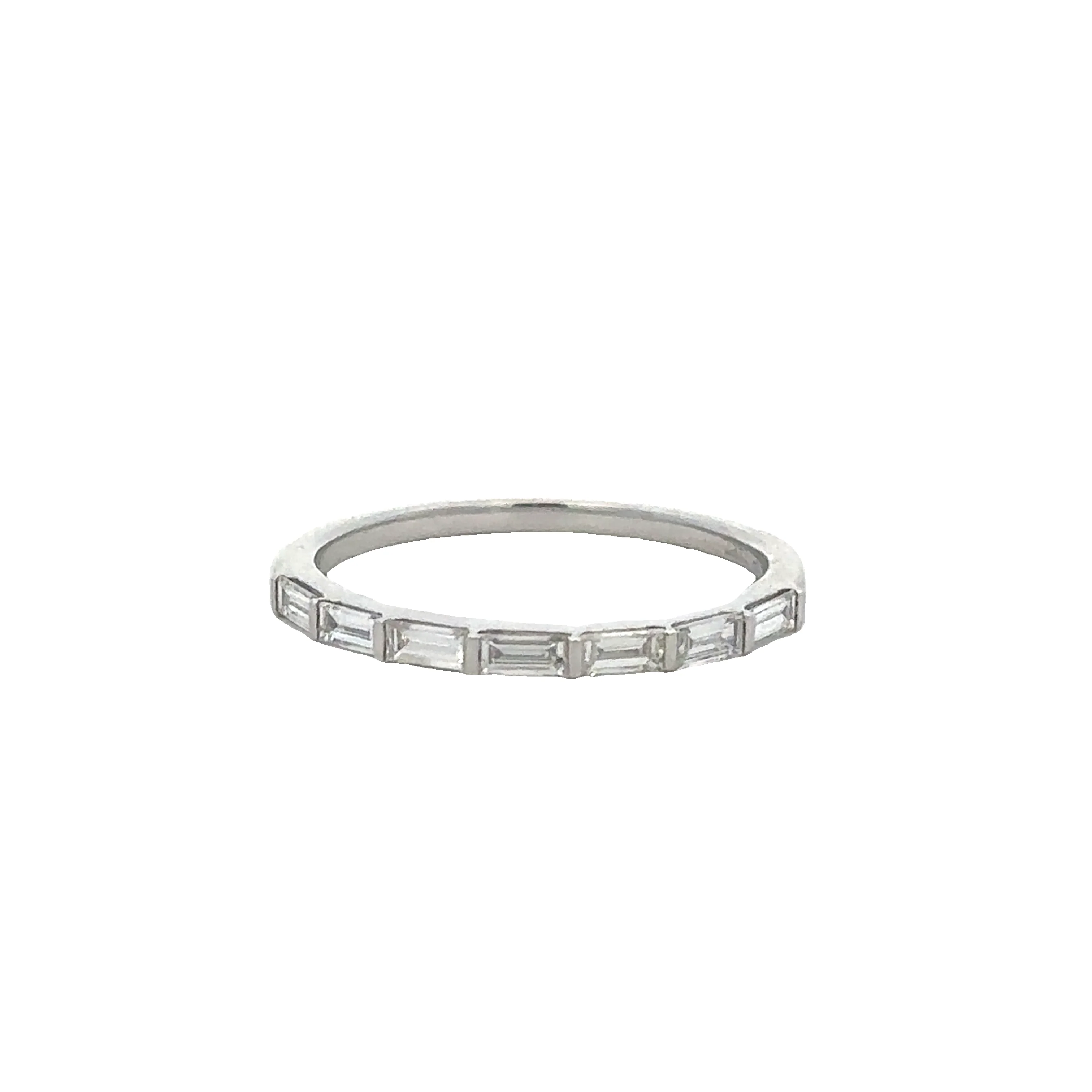 Baguette Cut Diamond Band in White Gold