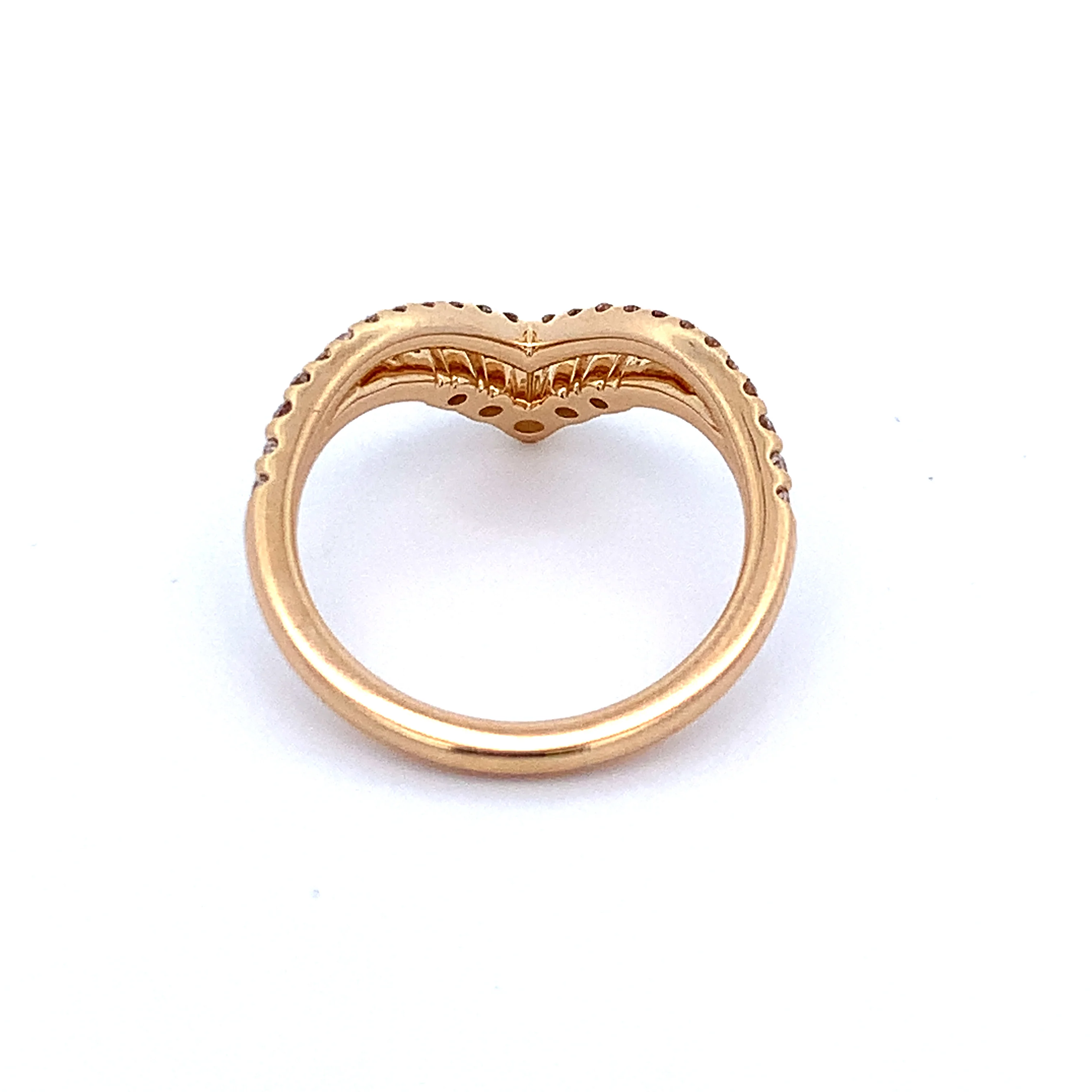 Chevron Style Diamond Band in Yellow Gold - Image 3