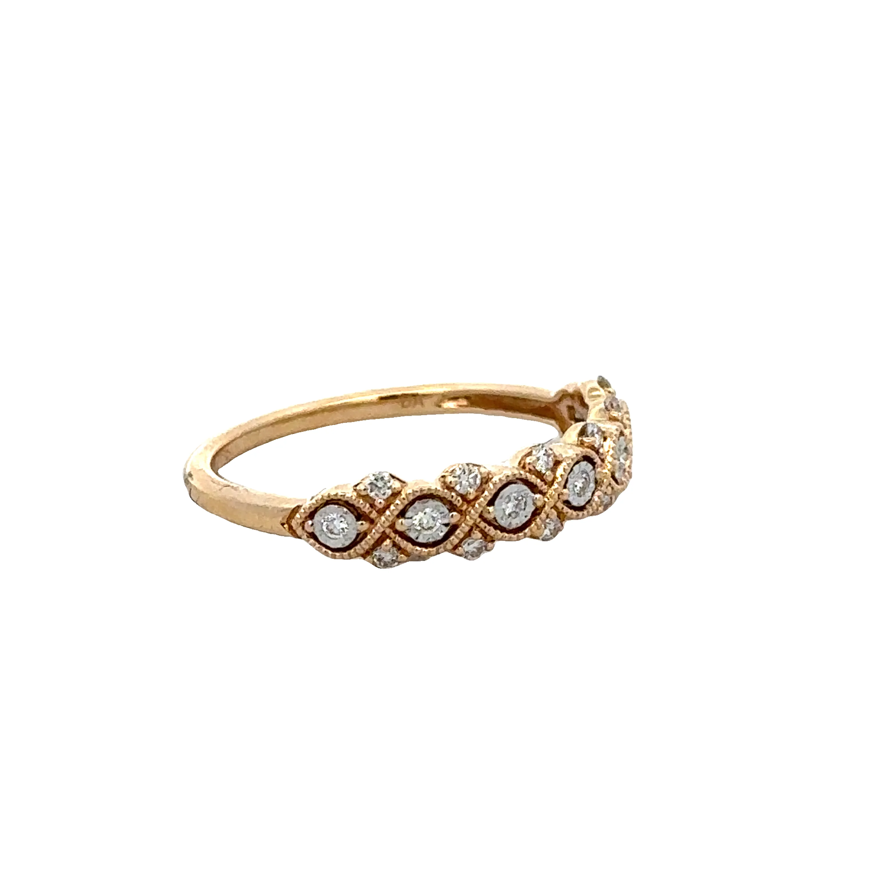 Diamond Accented Band in Yellow Gold - Image 2