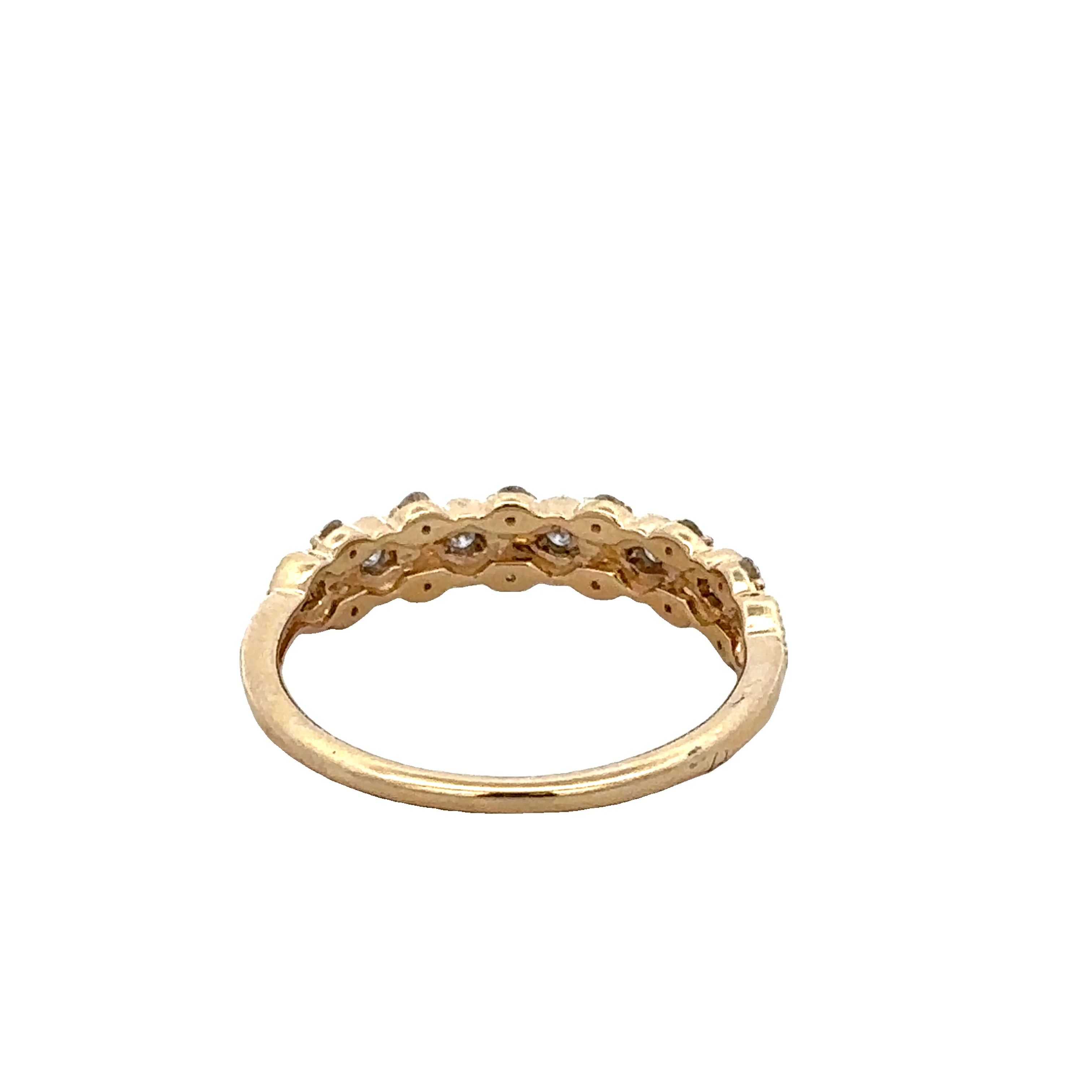 Diamond Accented Band in Yellow Gold - Image 3