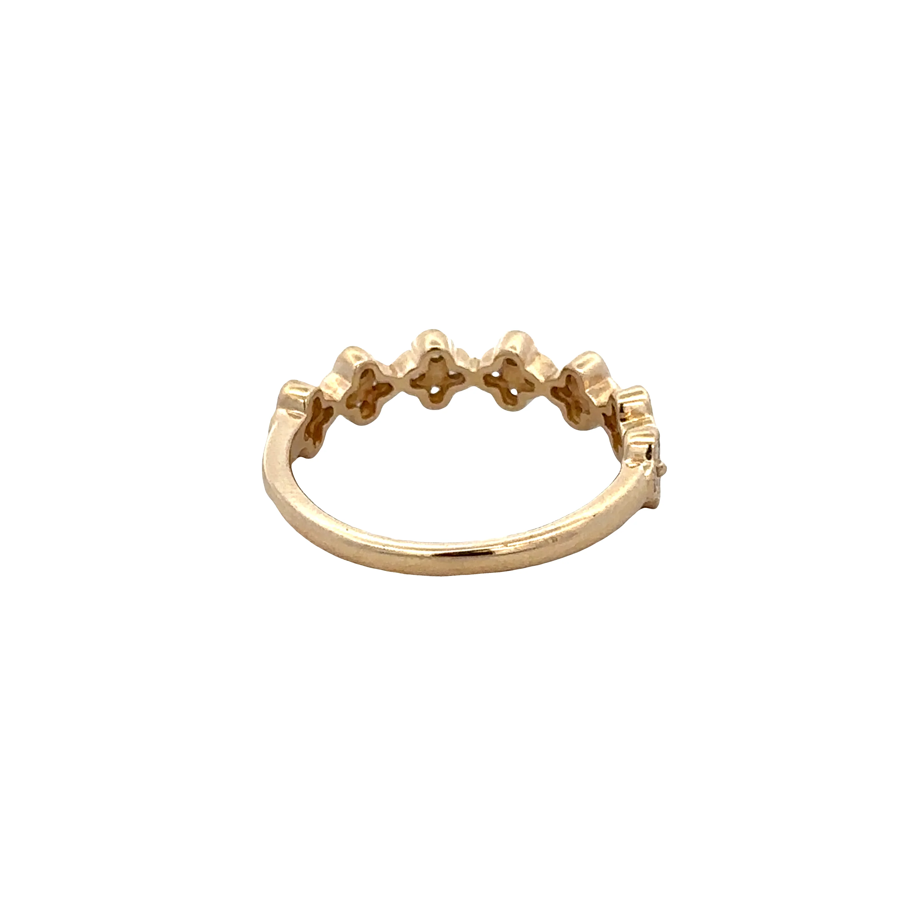Diamond Quatrefoil Band in Yellow Gold - Image 2