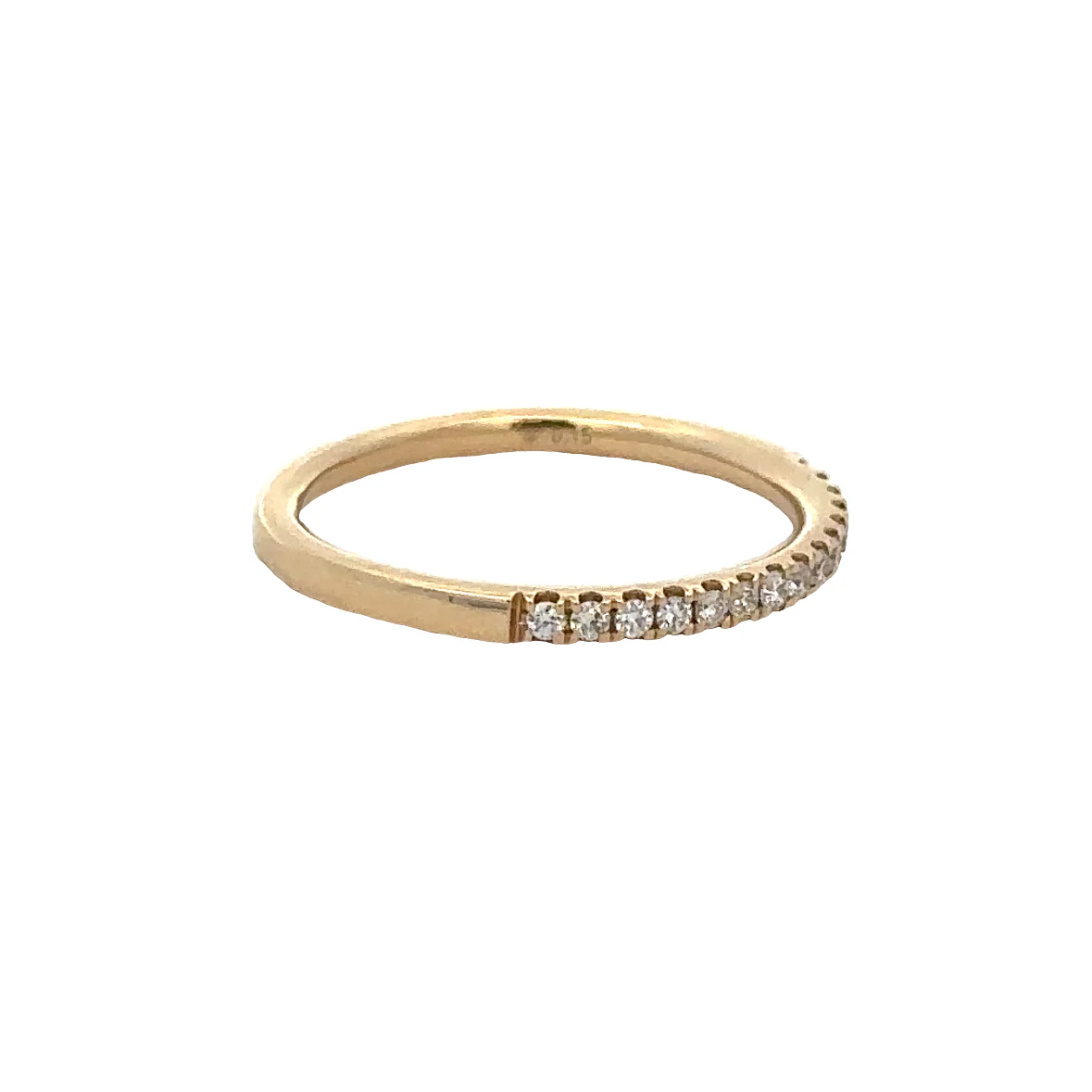 Diamond Wedding Band in Yellow Gold - Image 2