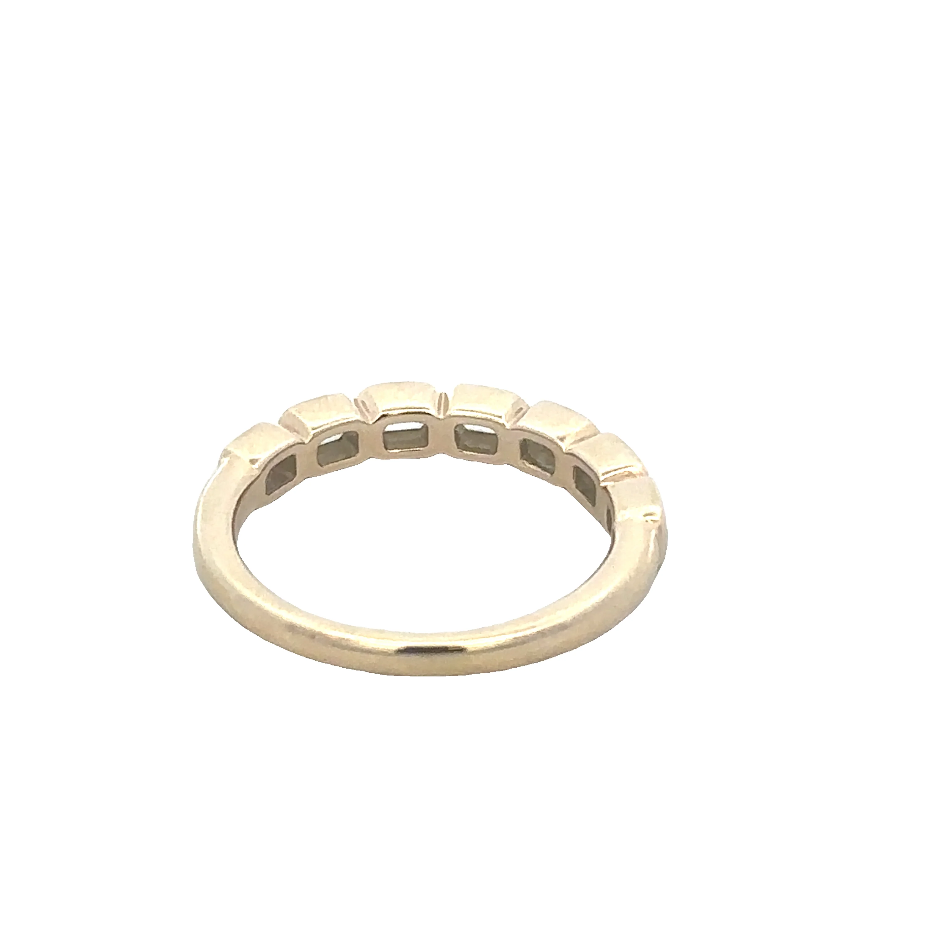 Emerald Cut Diamond Band in Yellow Gold - Image 3