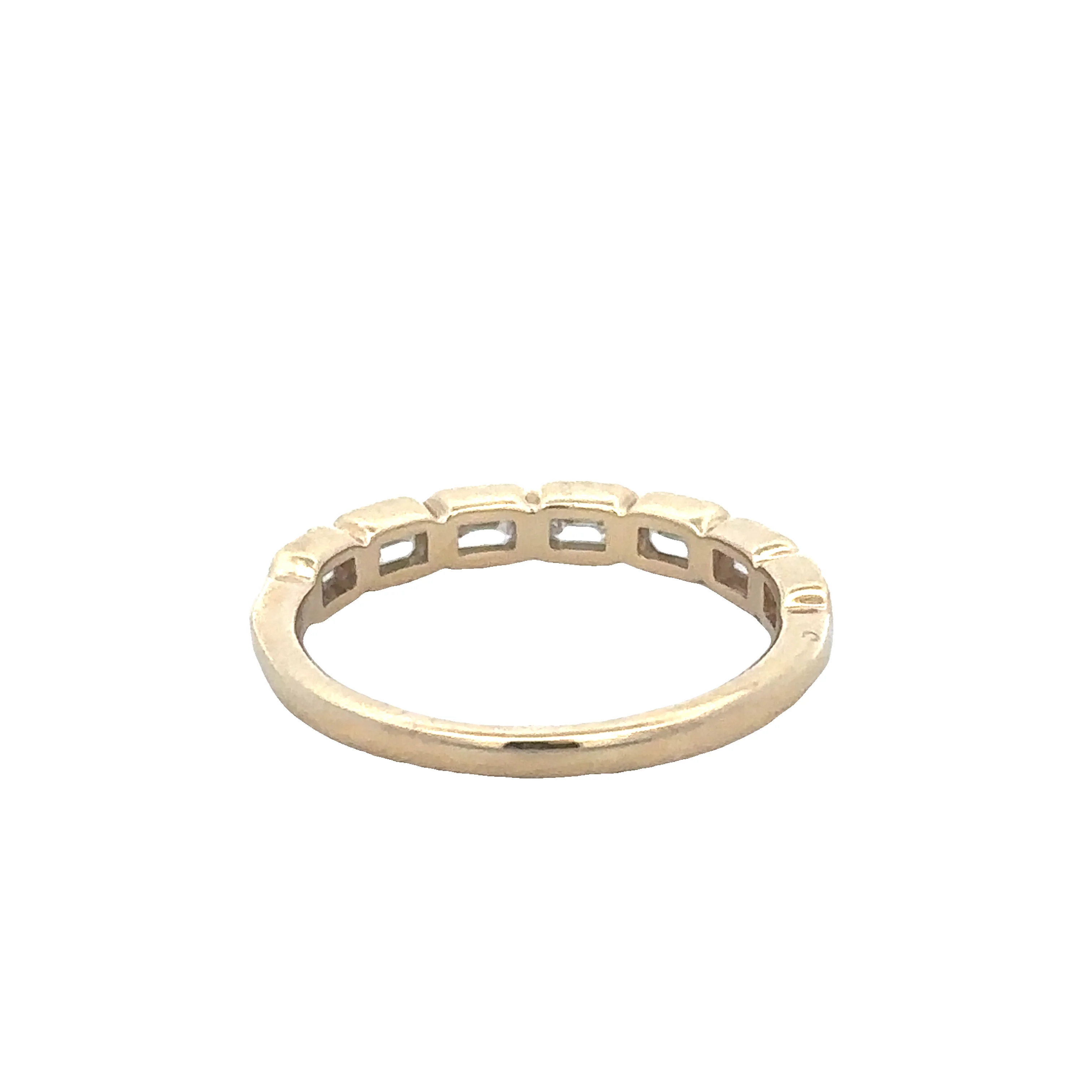 Emerald Cut Diamond Band in Yellow Gold - Image 3