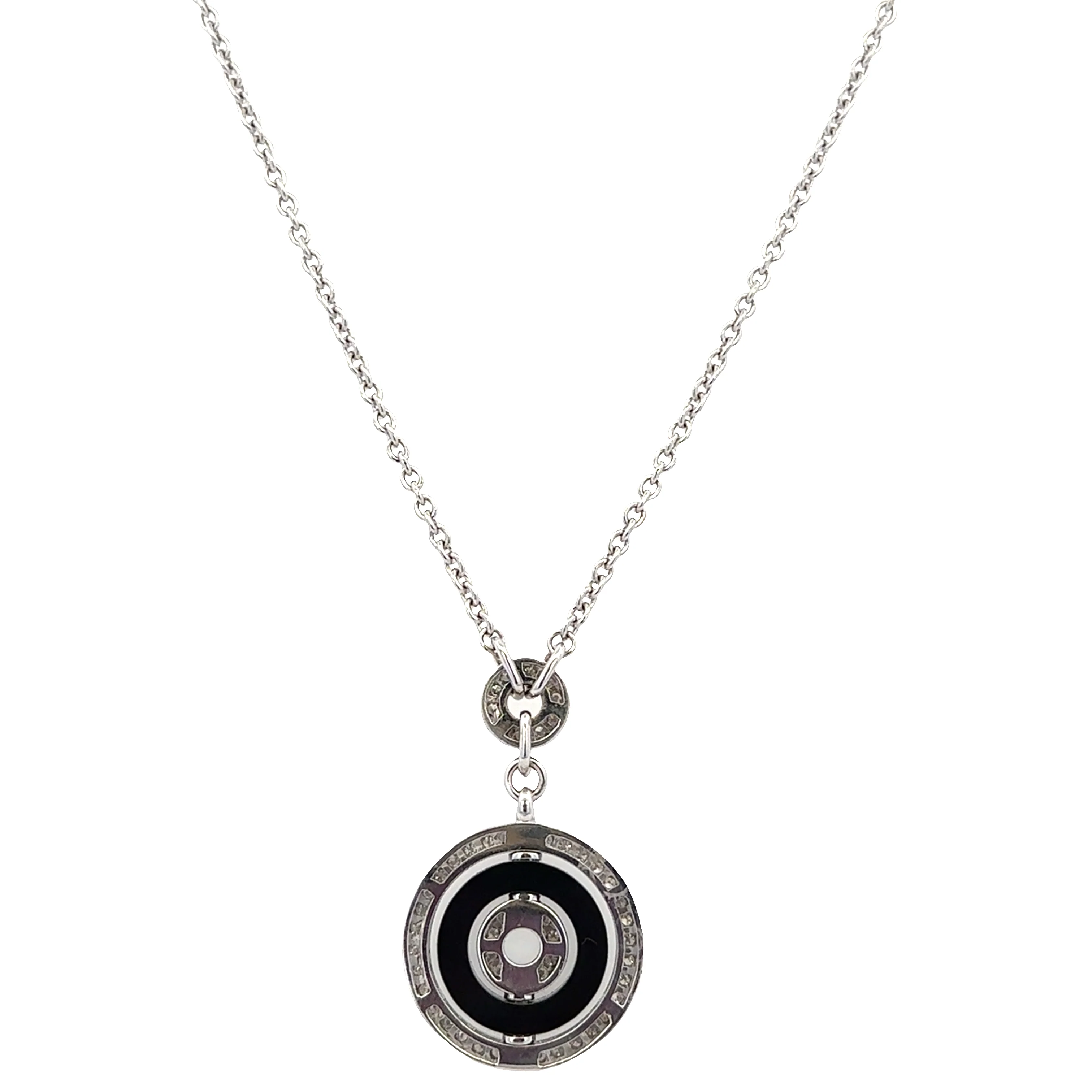 Estate BVLGARI Astrale Black Ceramic & Diamond Pendant – 16"-18" Length - Image 3